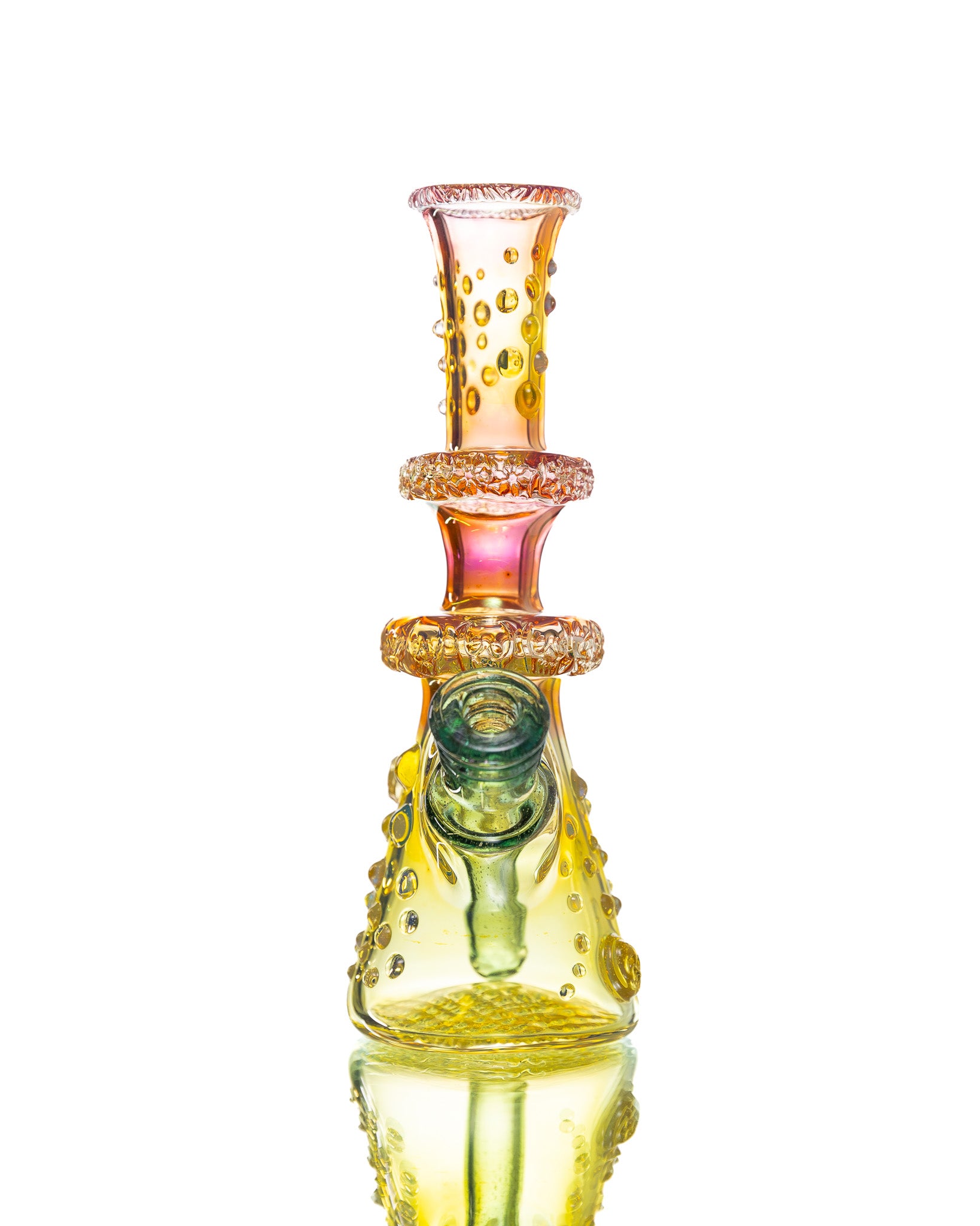 Hensley Glass - Yellow/Pink/Blue Poison Bottle Rig