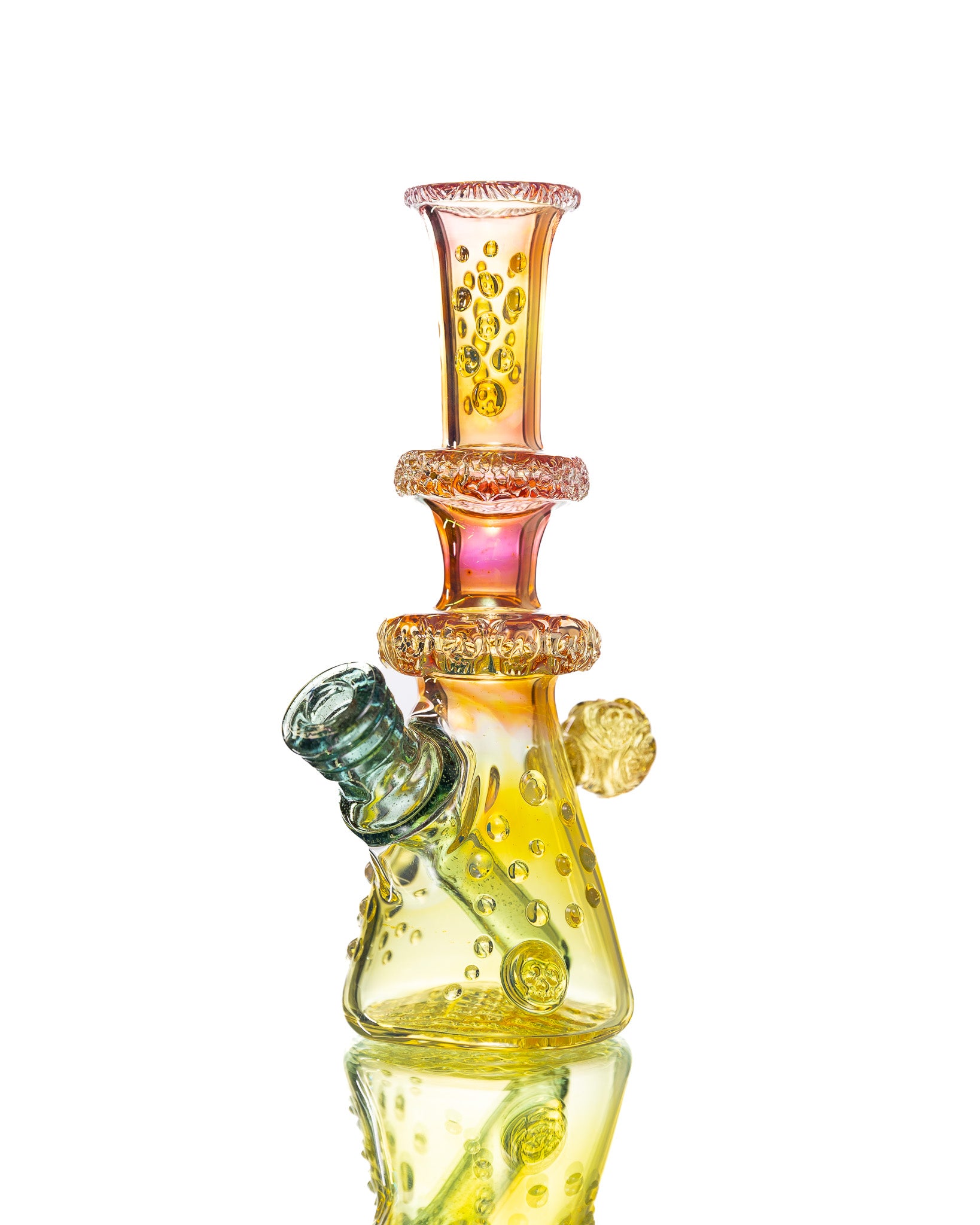 Hensley Glass - Yellow/Pink/Blue Poison Bottle Rig