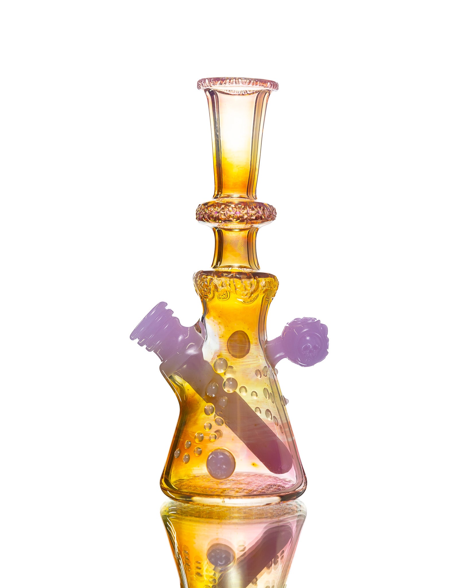 Hensley Glass - Poison Bottle Jammer - Orange & Purple