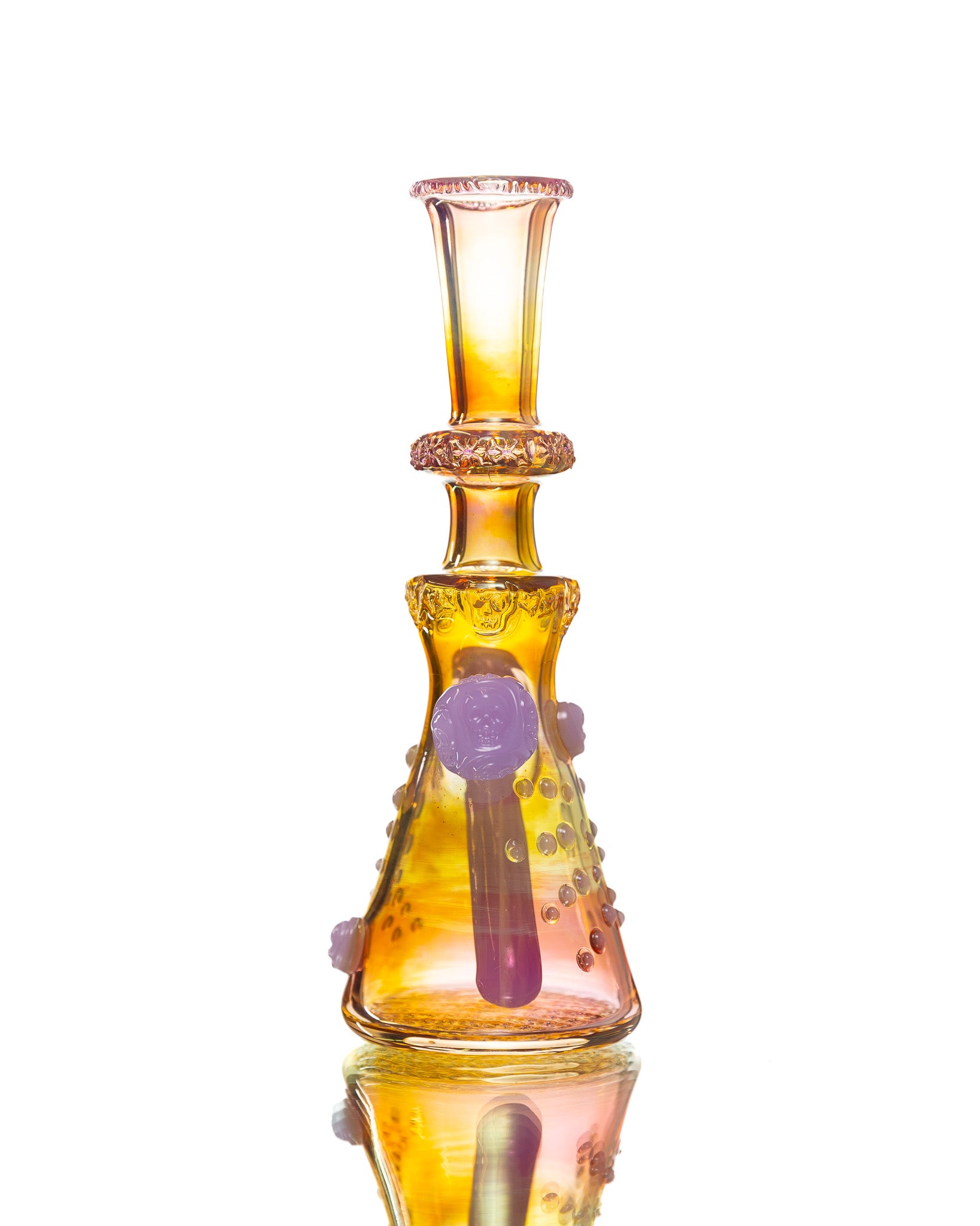 Hensley Glass - Poison Bottle Jammer - Orange & Purple
