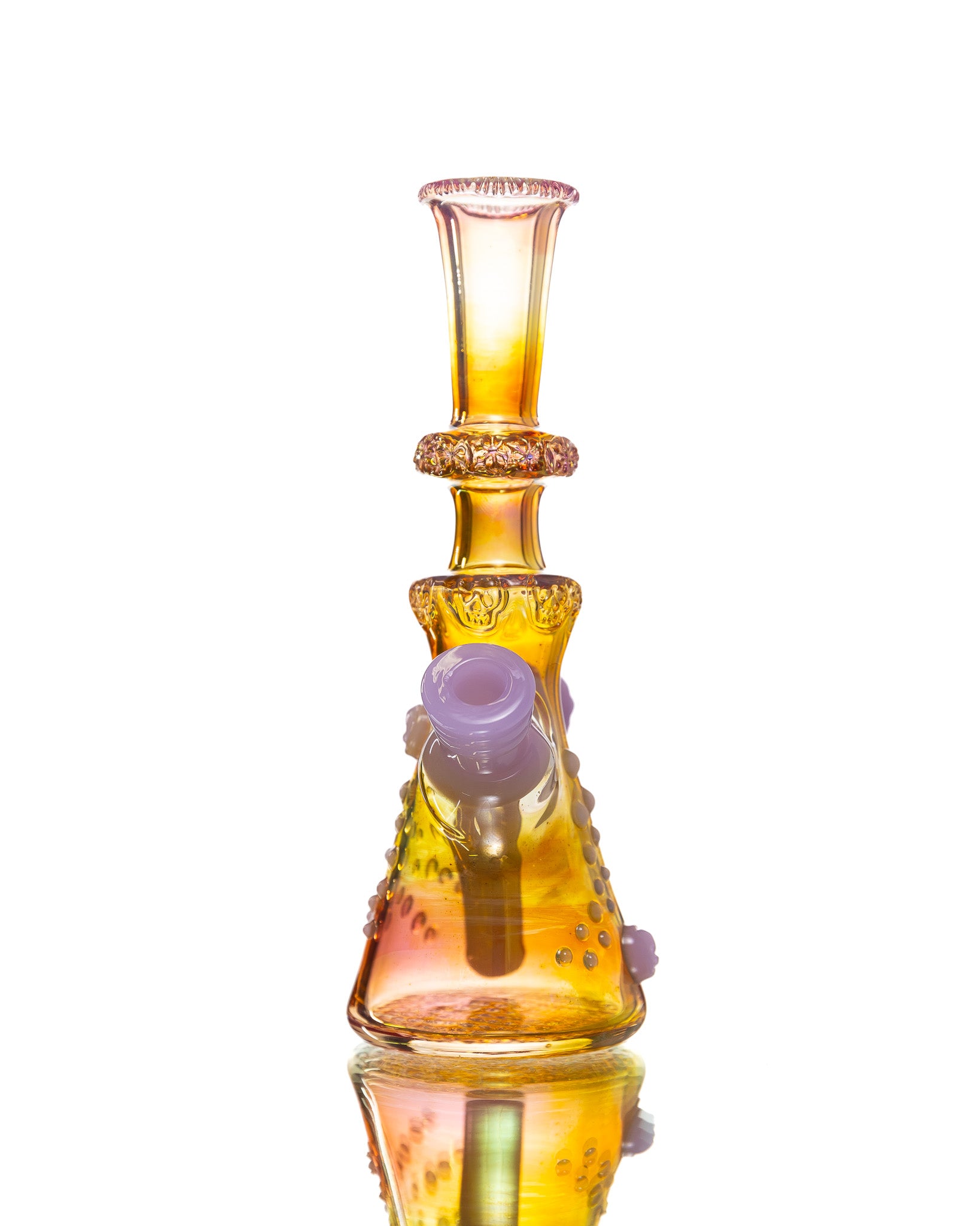 Hensley Glass - Poison Bottle Jammer - Orange & Purple