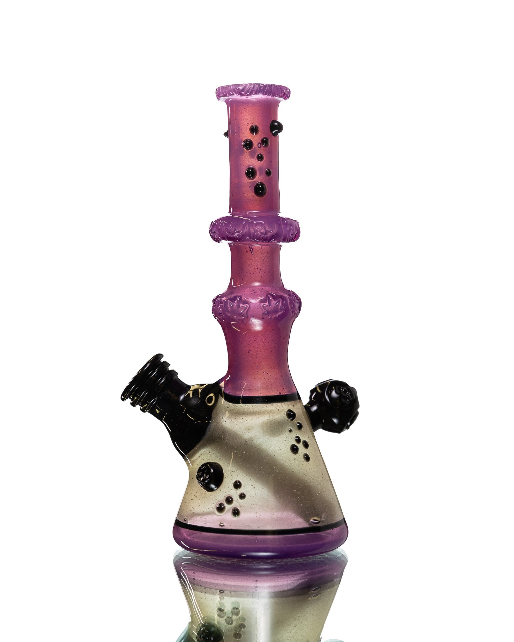 Hensley Glass - Poison Bottle Jammer - Purple, White & Black