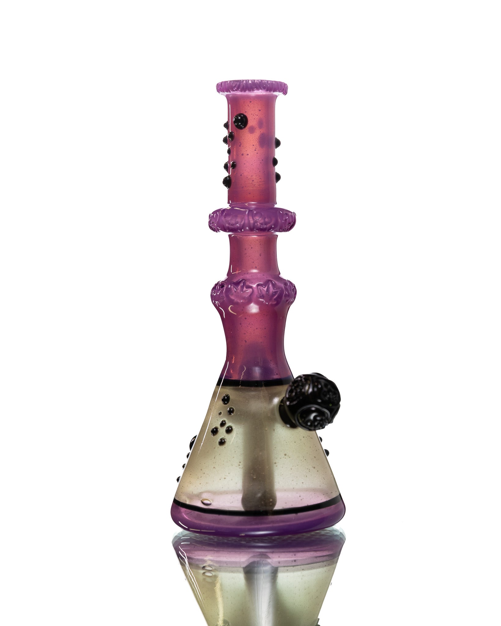 Hensley Glass - Purple/White/Black Poison Bottle Rig