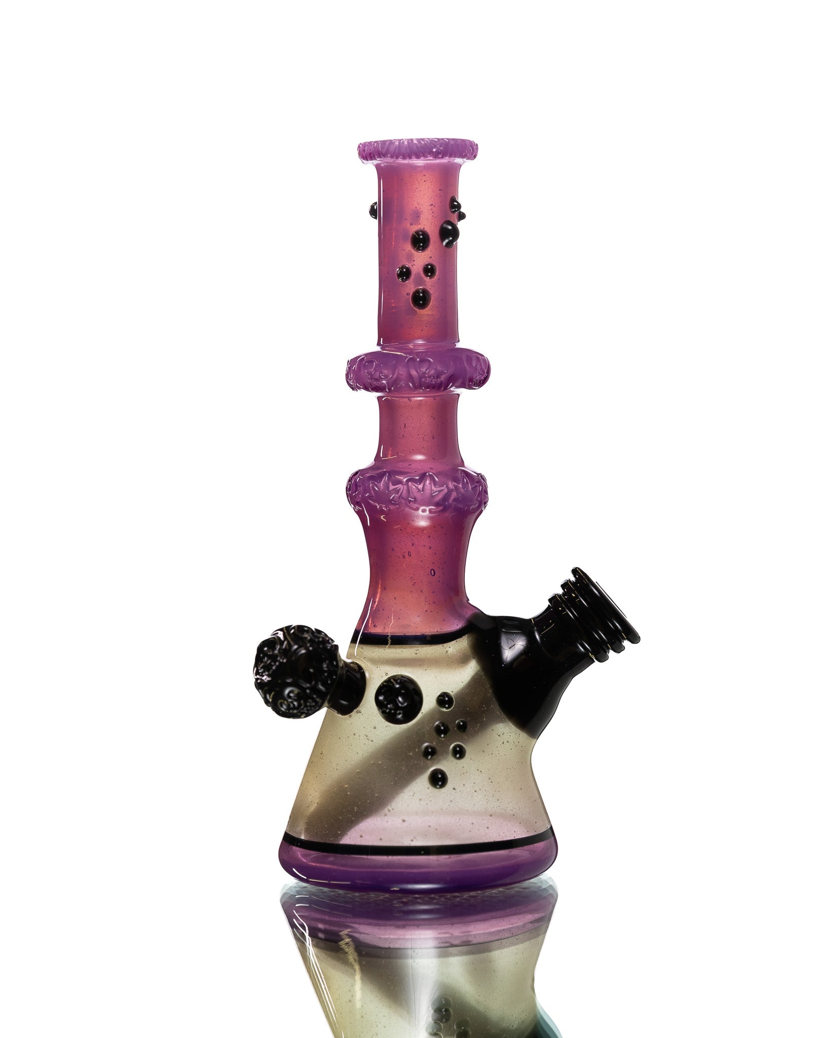 Hensley Glass - Purple/White/Black Poison Bottle Rig