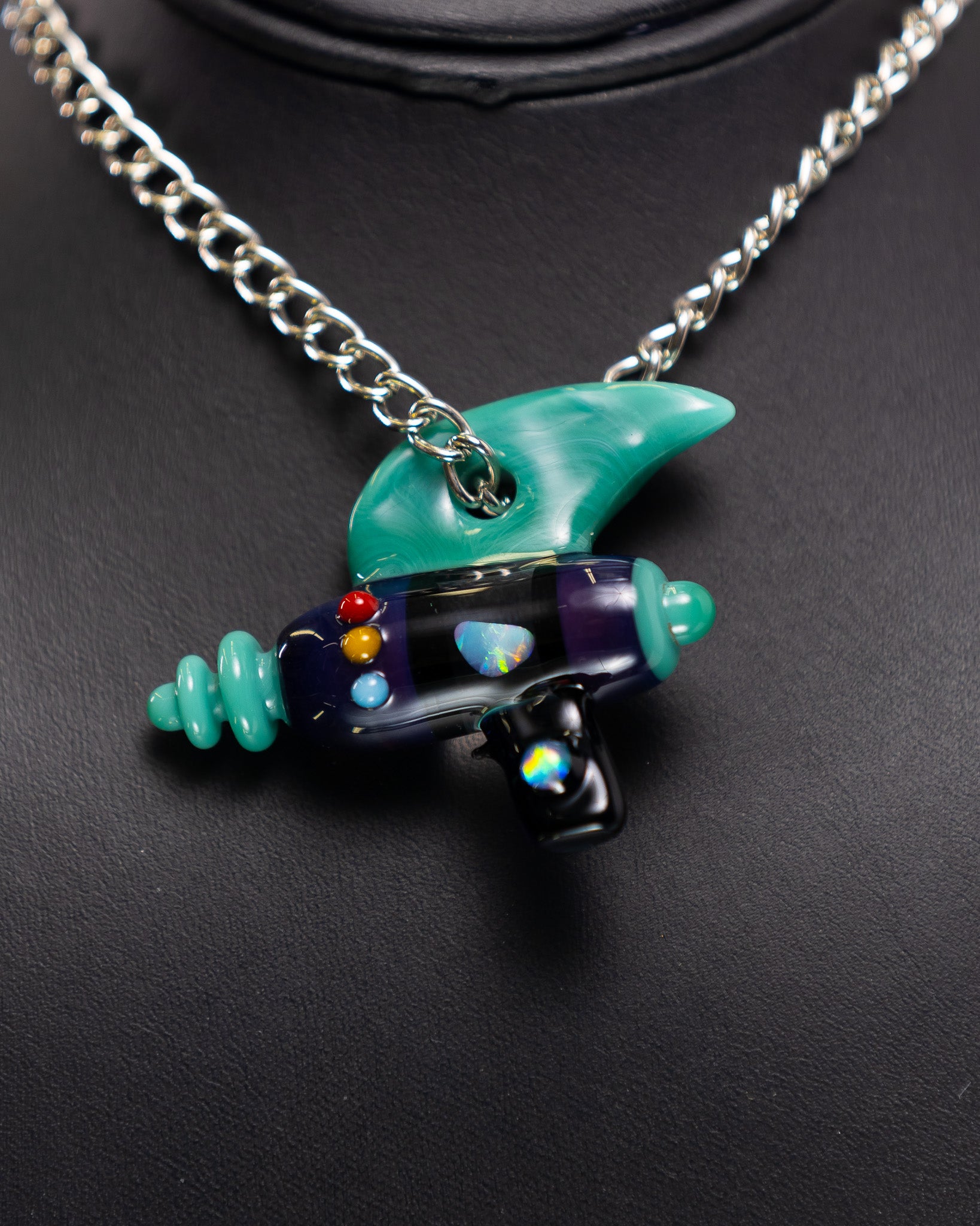 Torchress Glass - Opal Ray Gun Pendant