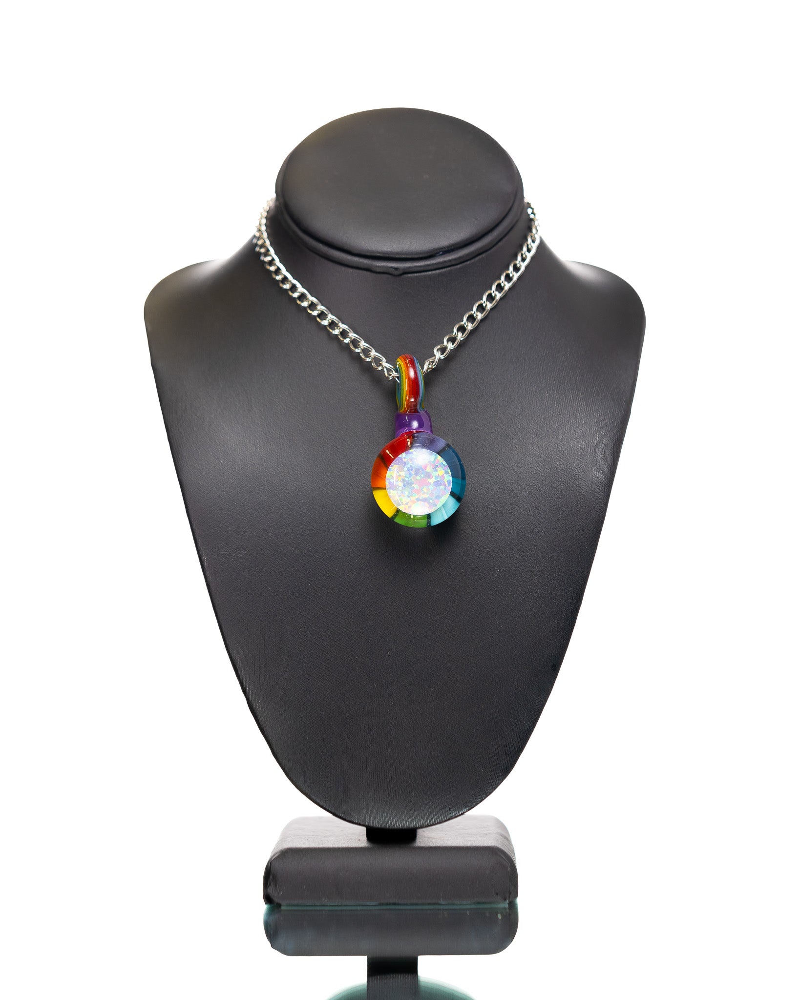 Rainbow Encased Opal Pendant