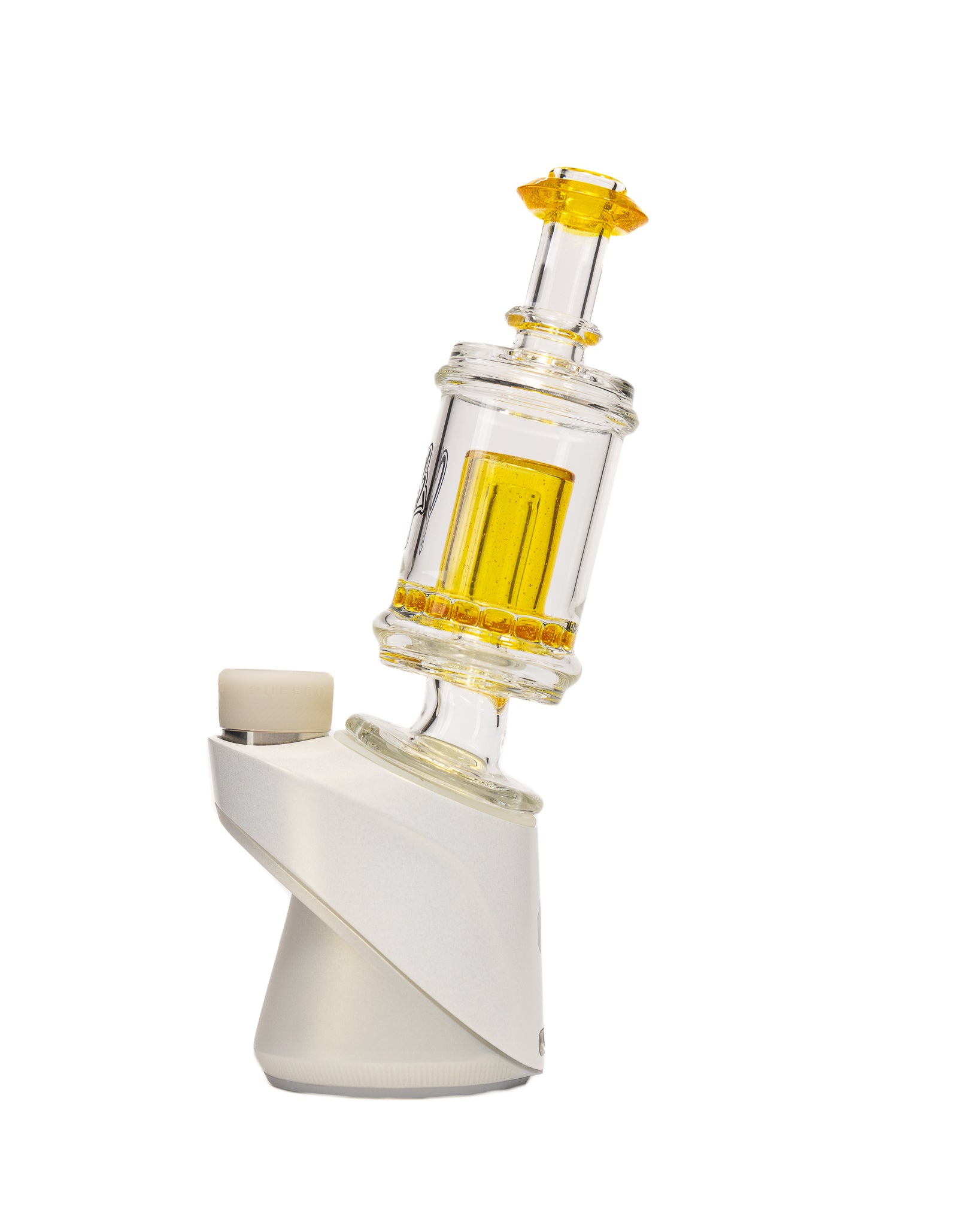 C2 Custom Creations - Puffco Attachment - Clear & Yellow