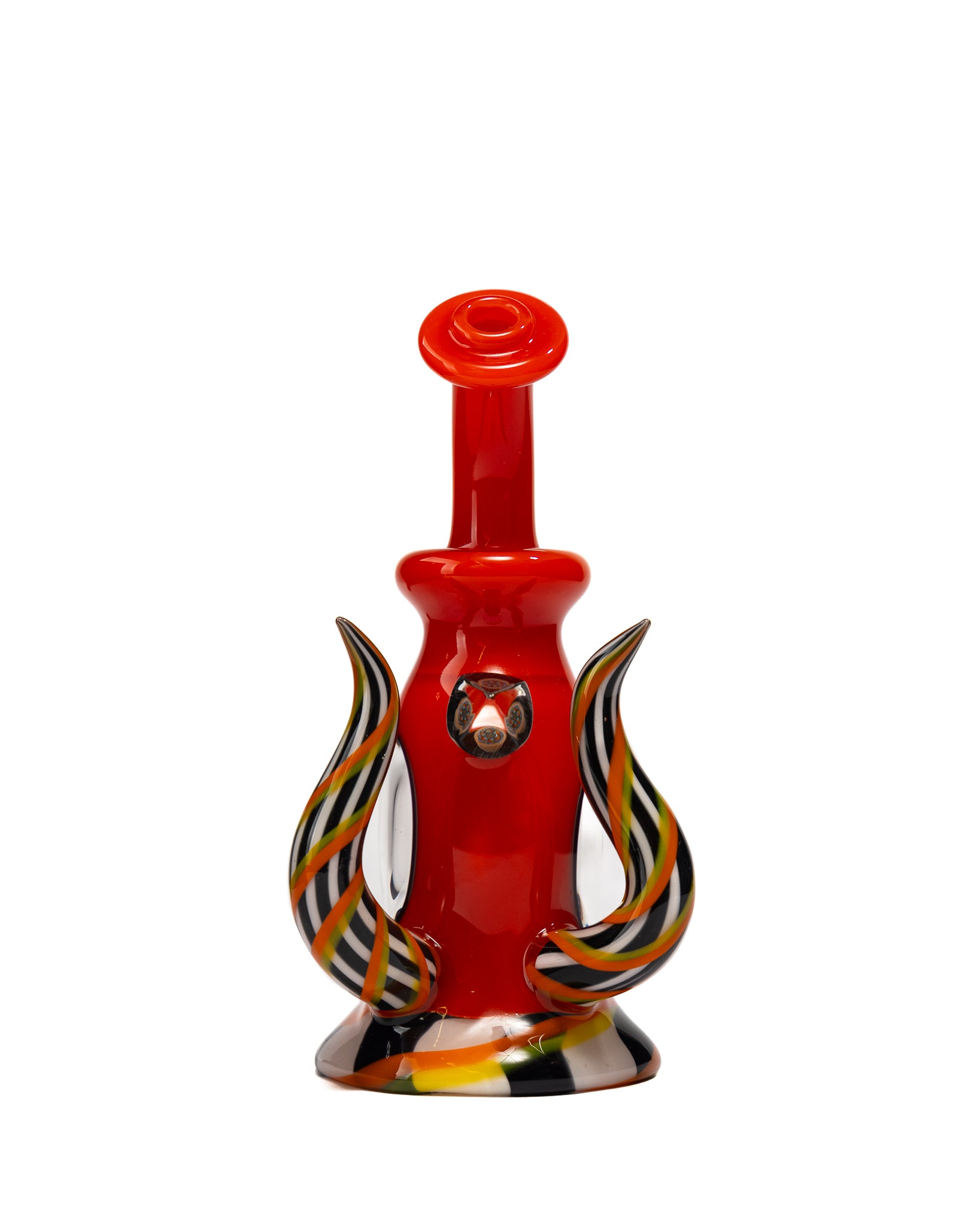 OTW Glass - Red/Clear Mini Tube w/ Slurper Set