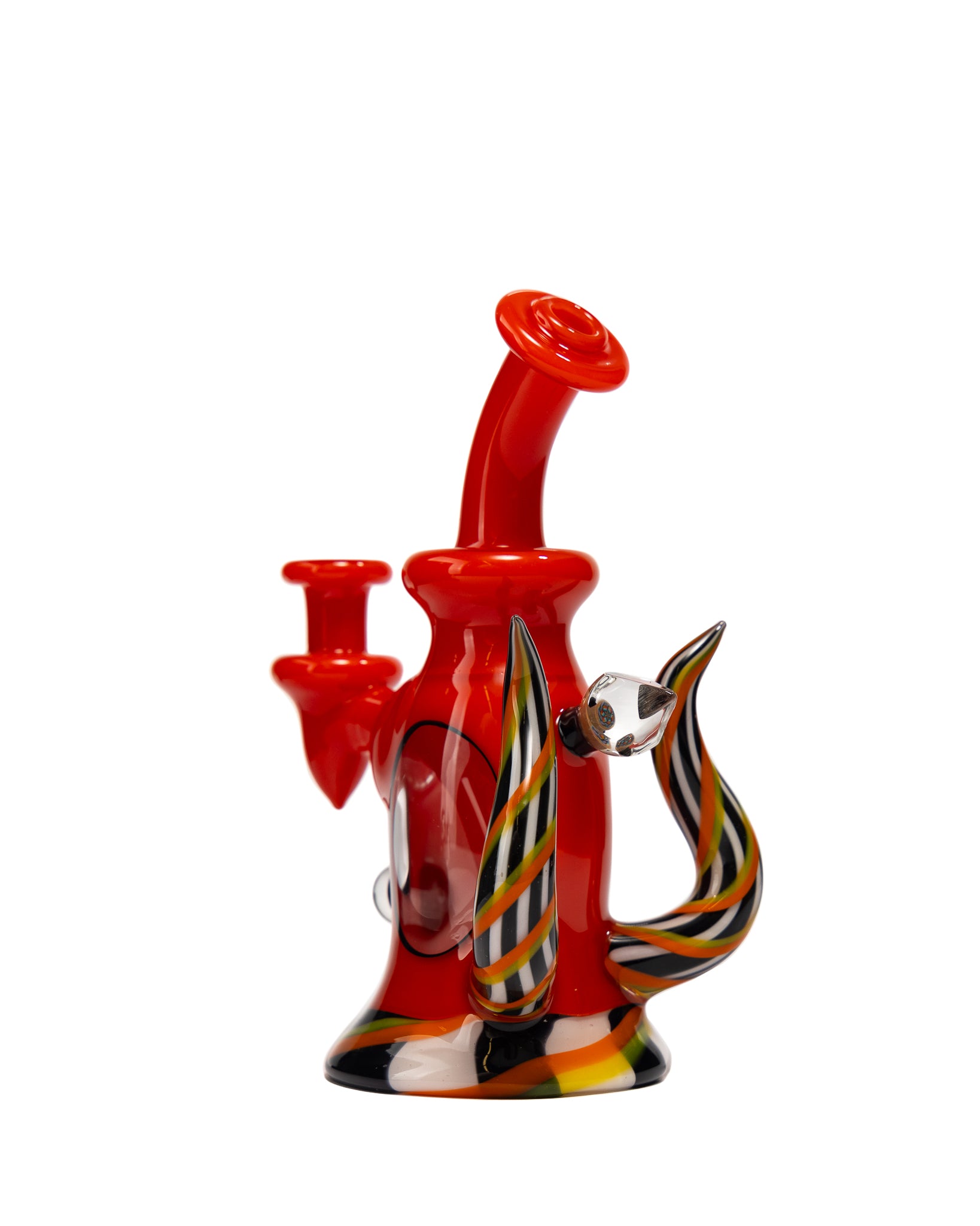 OTW Glass - Red/Clear Mini Tube w/ Slurper Set
