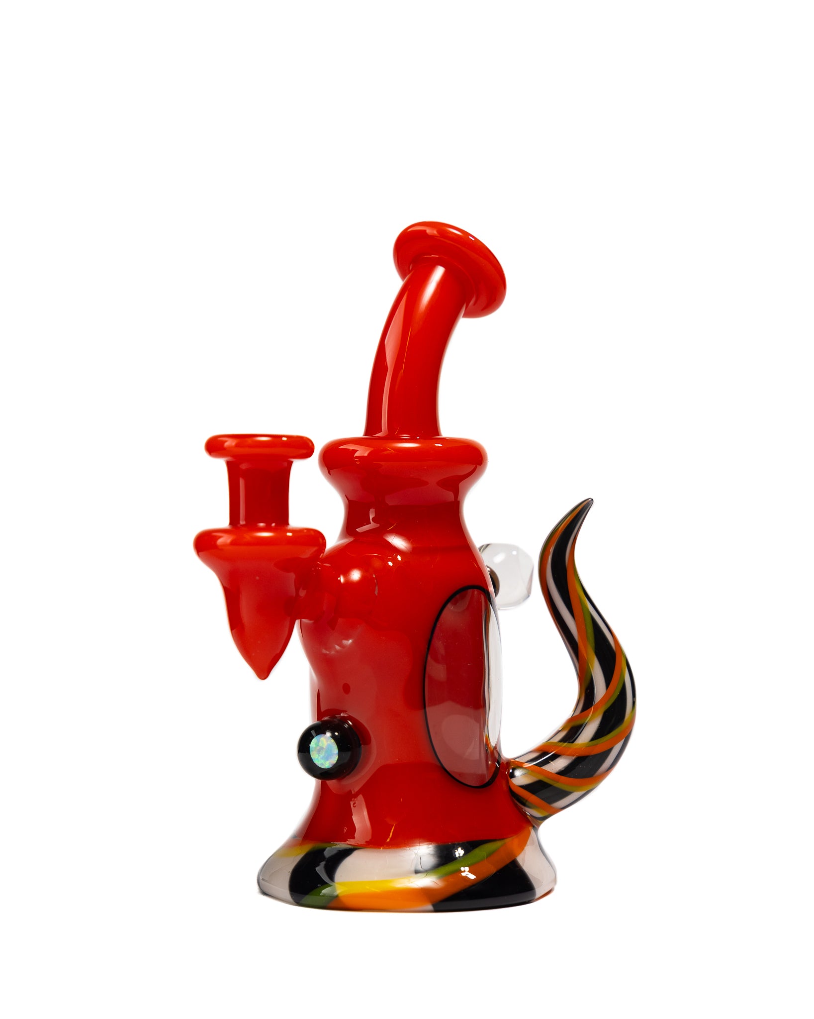 OTW Glass - Red/Clear Mini Tube w/ Slurper Set