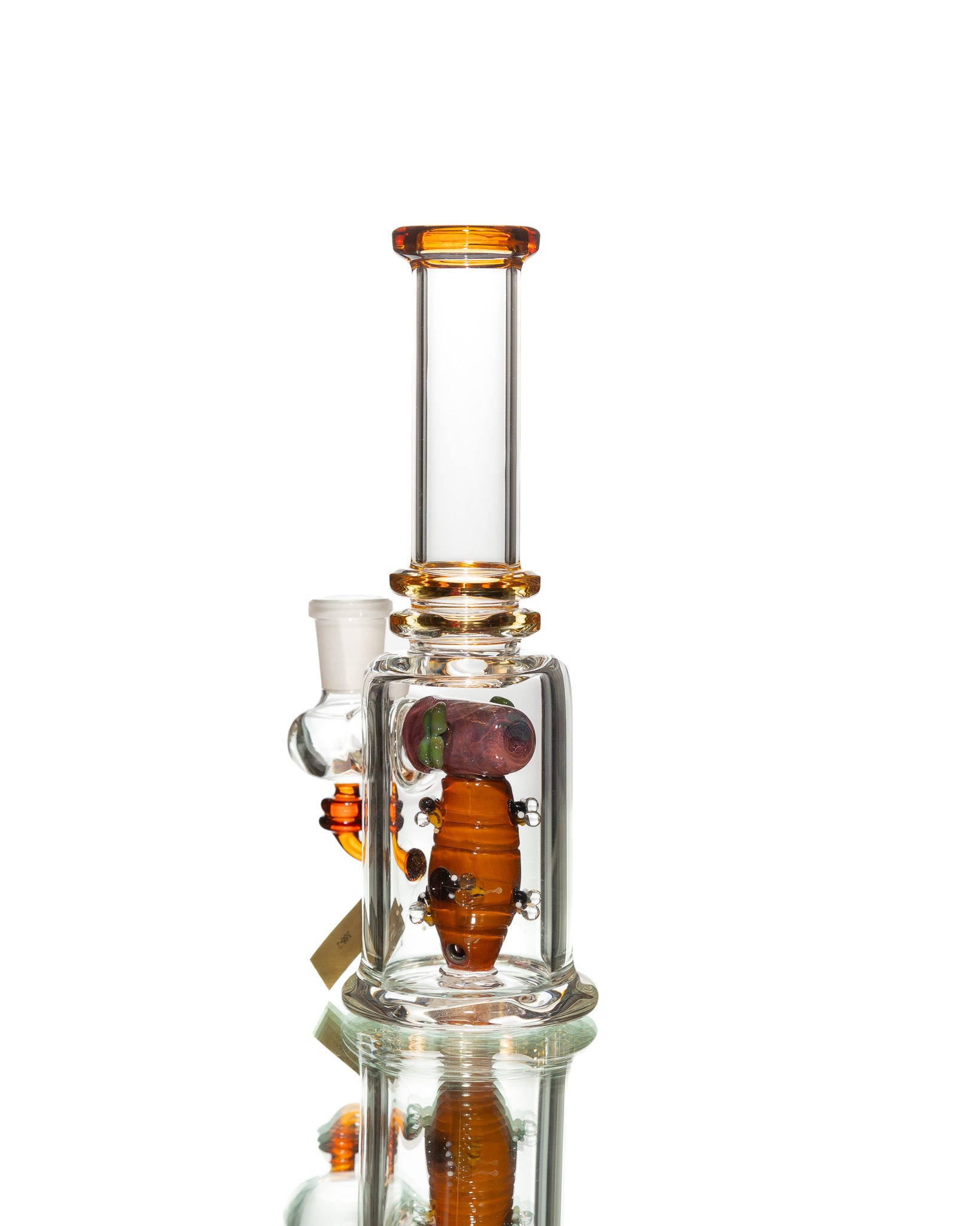 Empire Glassworks - Mini Straight Tube - "Save the Bees"