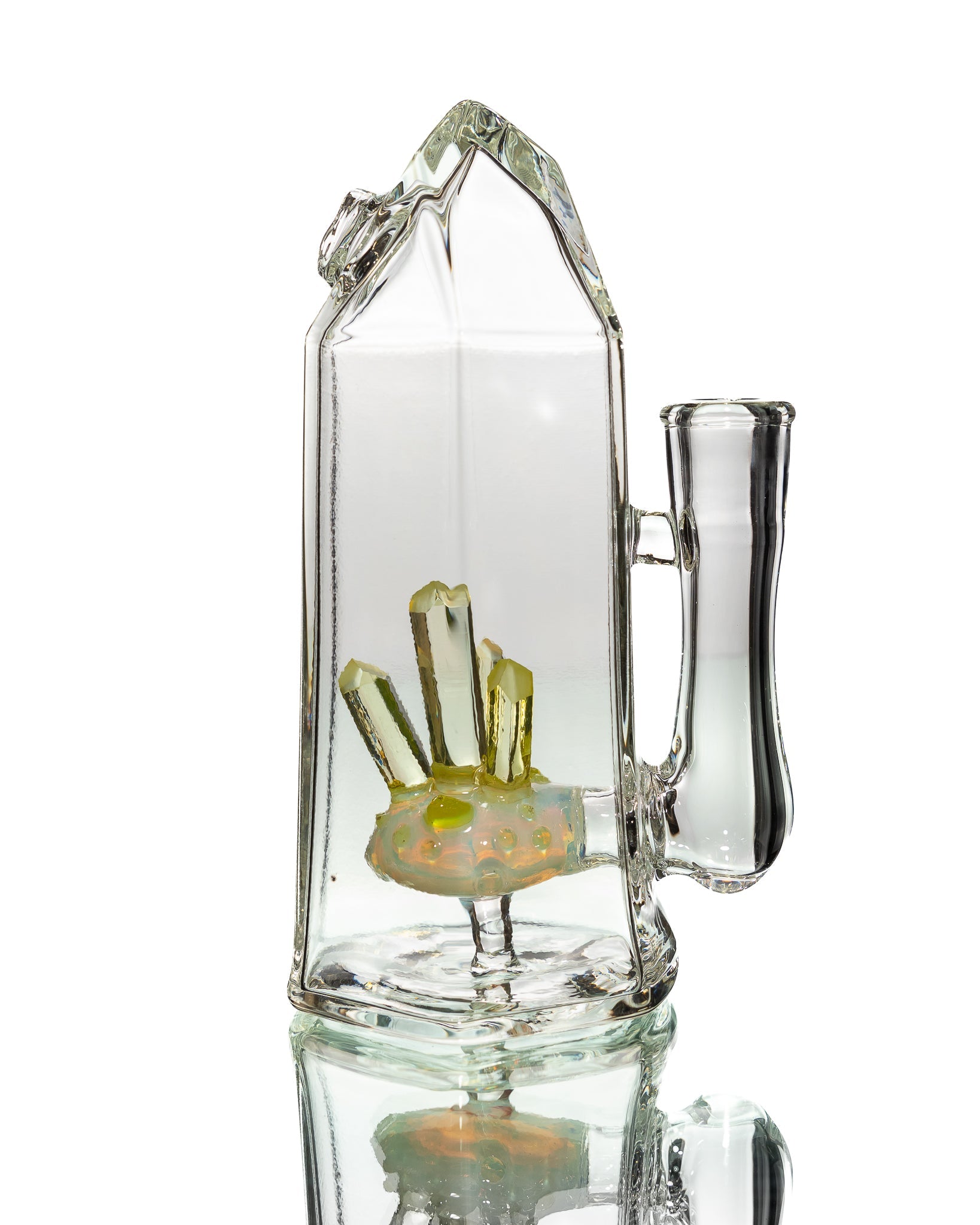 Digger Glass - Yellow/Clear Crystal Bubbler