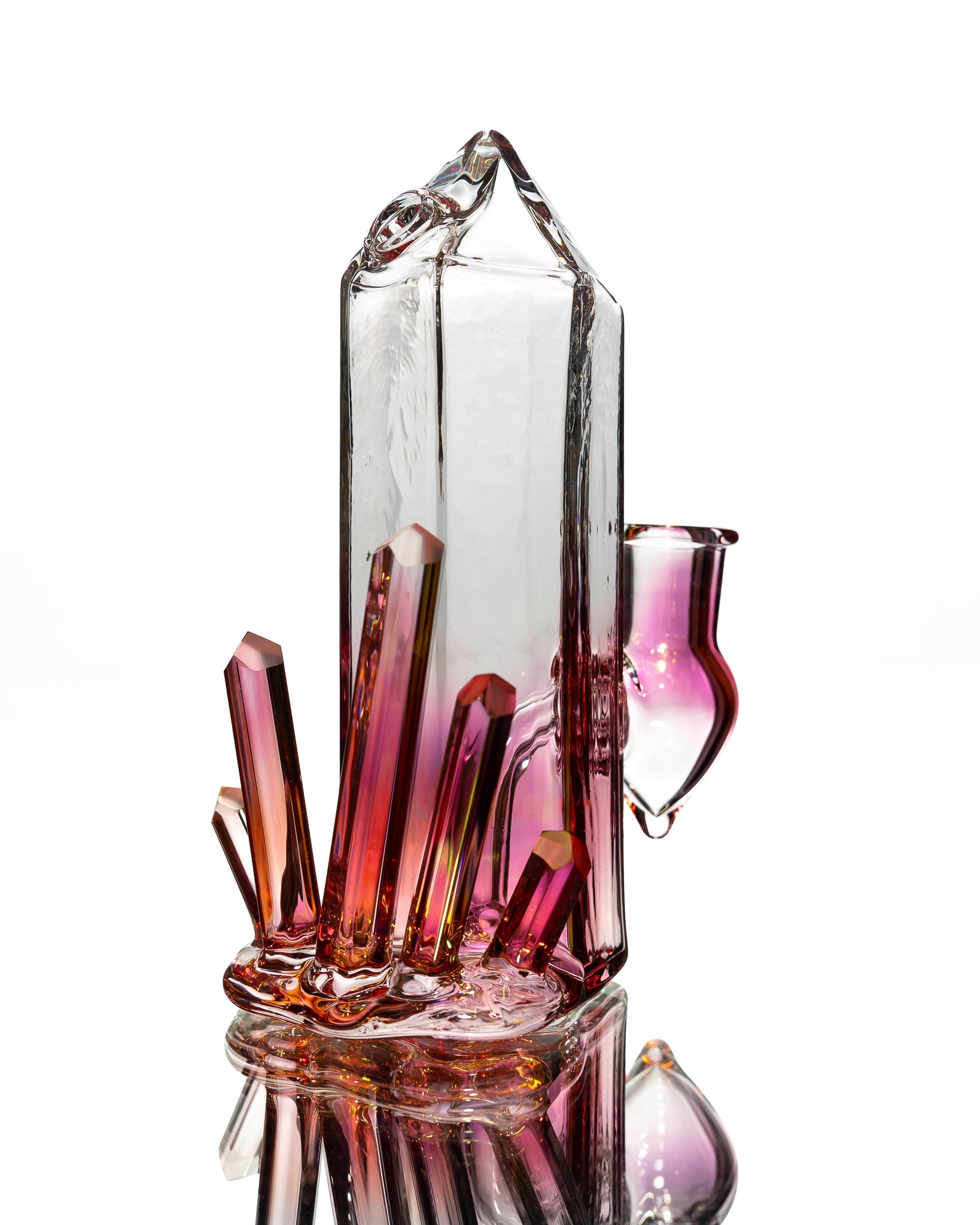 Digger Glass - Crystal Jammer - Clear & Purple