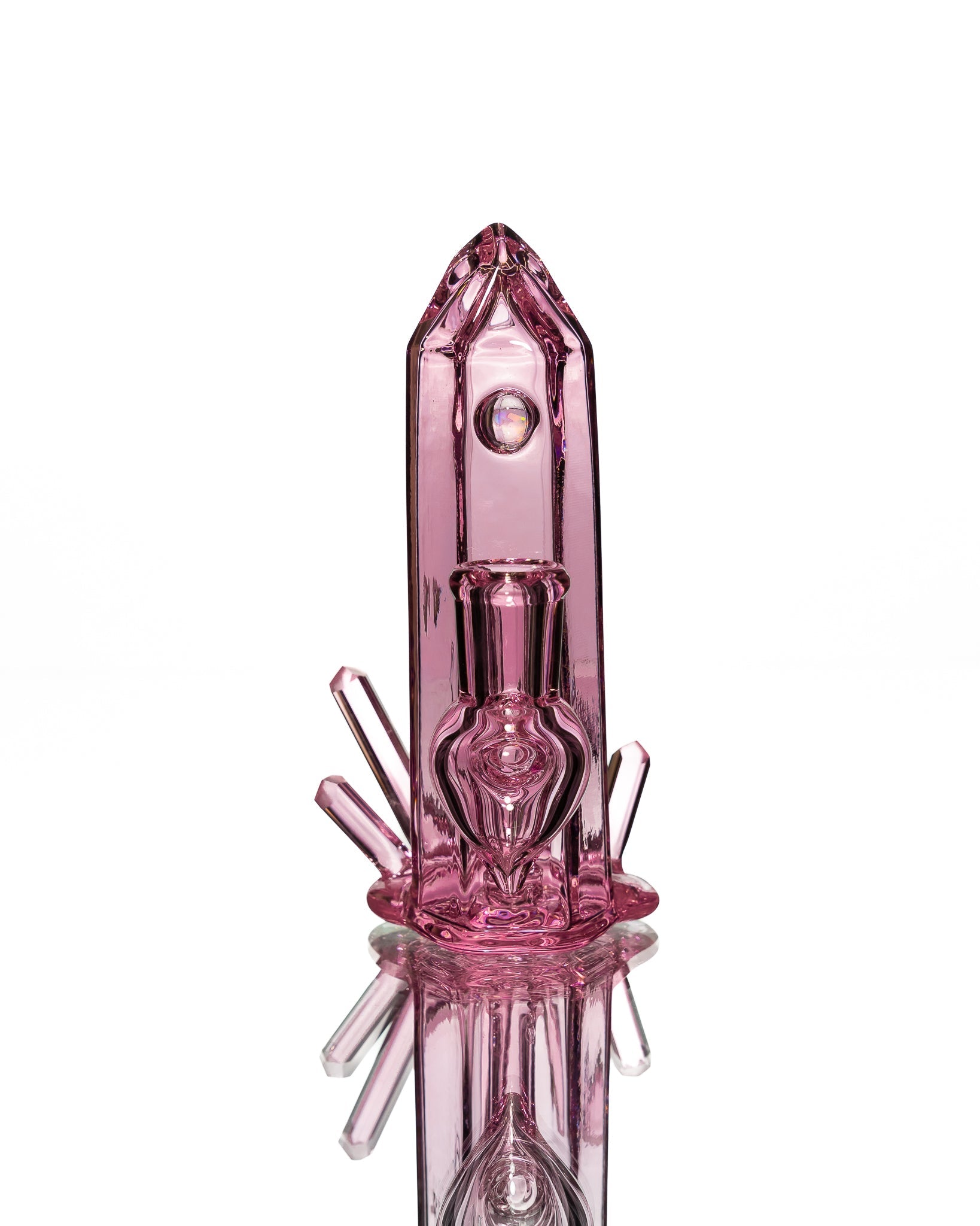 Digger Glass - Pink Short Crystal Bubbler