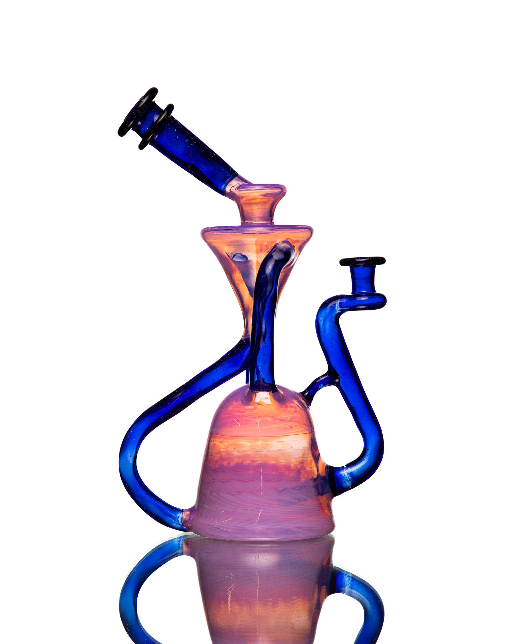 ManChild Glass - Duel Uptake - Rose Quartz & Cobalt (Crushed Opal)
