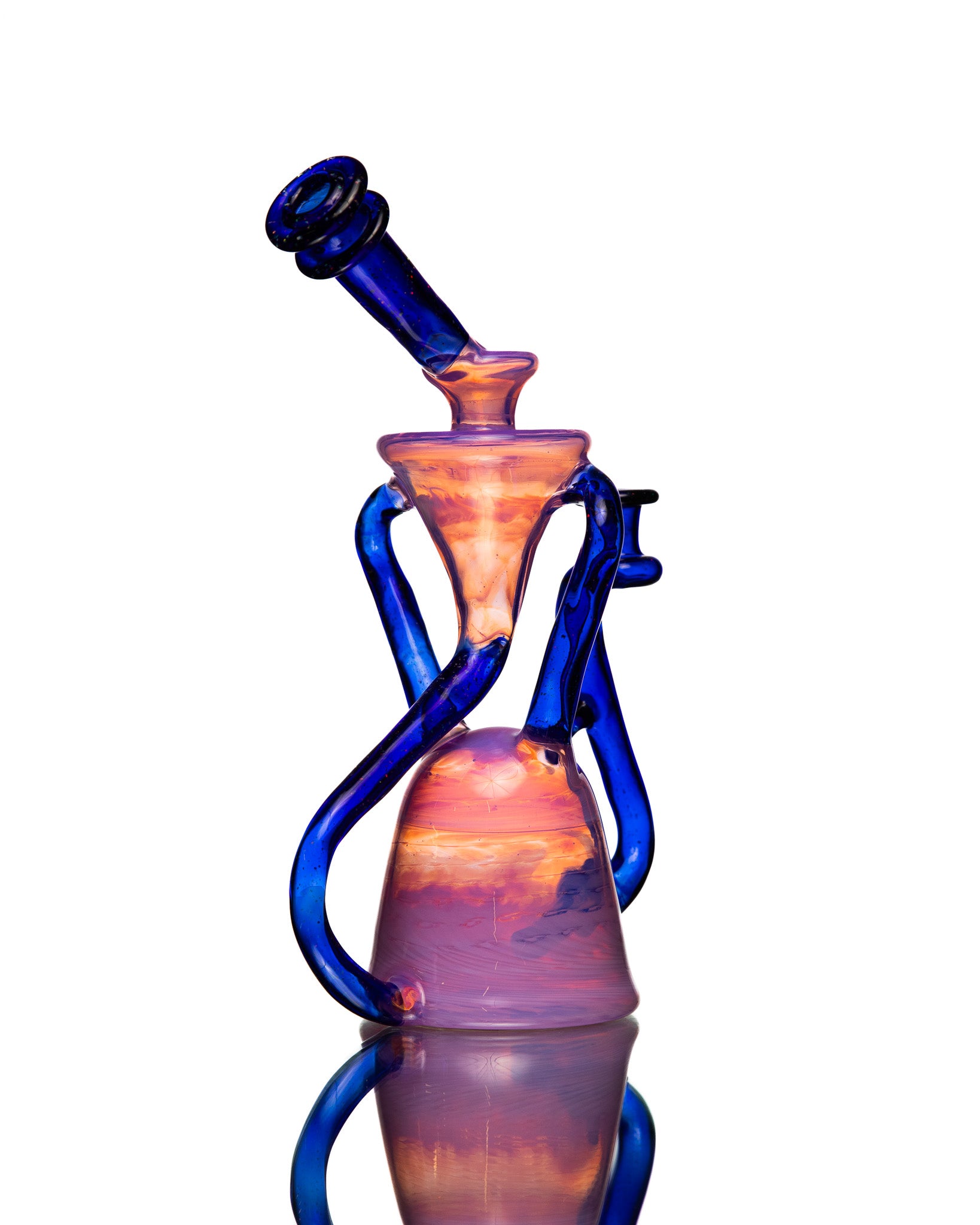 ManChild Glass - Duel Uptake - Rose Quartz & Cobalt (Crushed Opal)