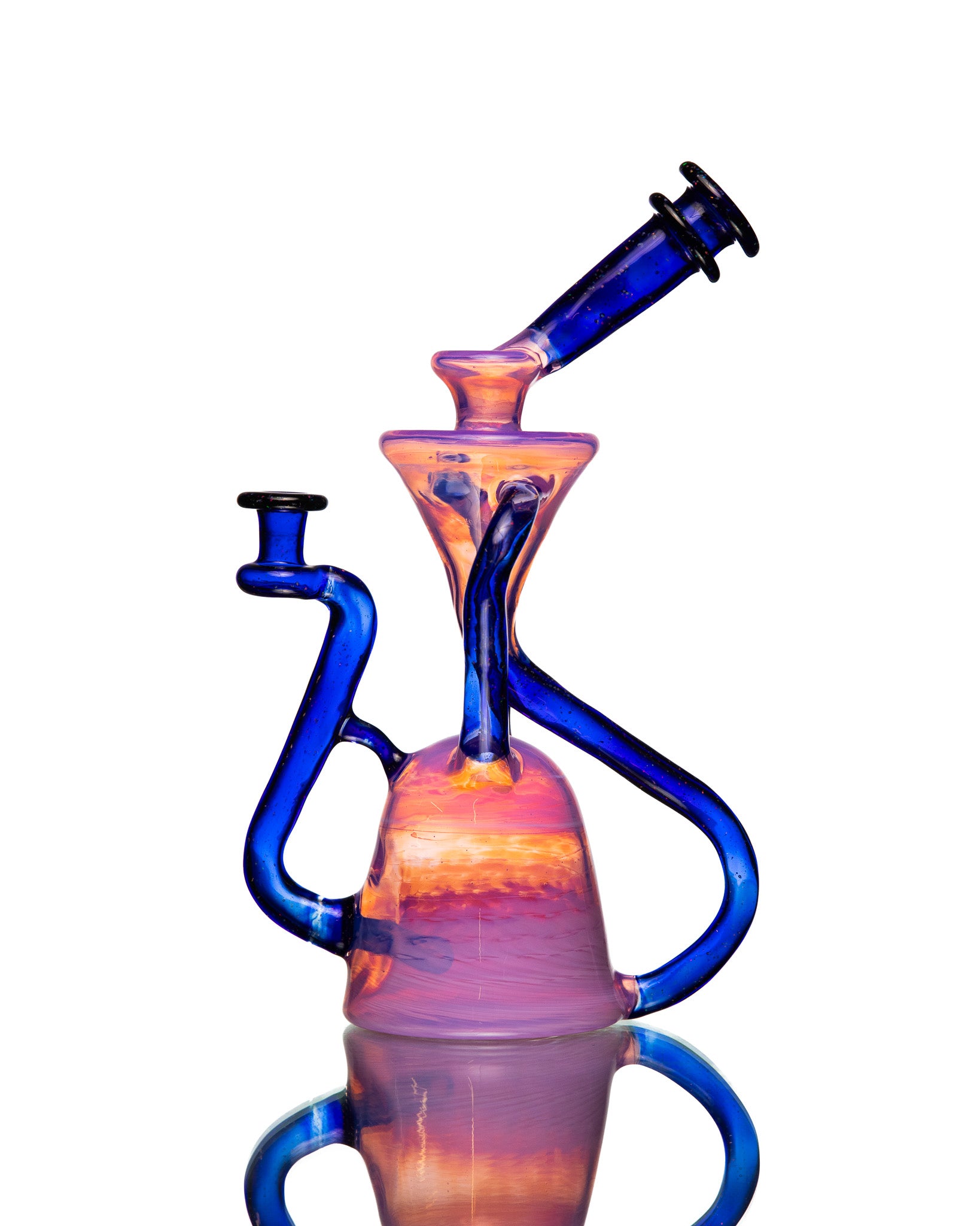 ManChild Glass - Duel Uptake - Rose Quartz & Cobalt (Crushed Opal)