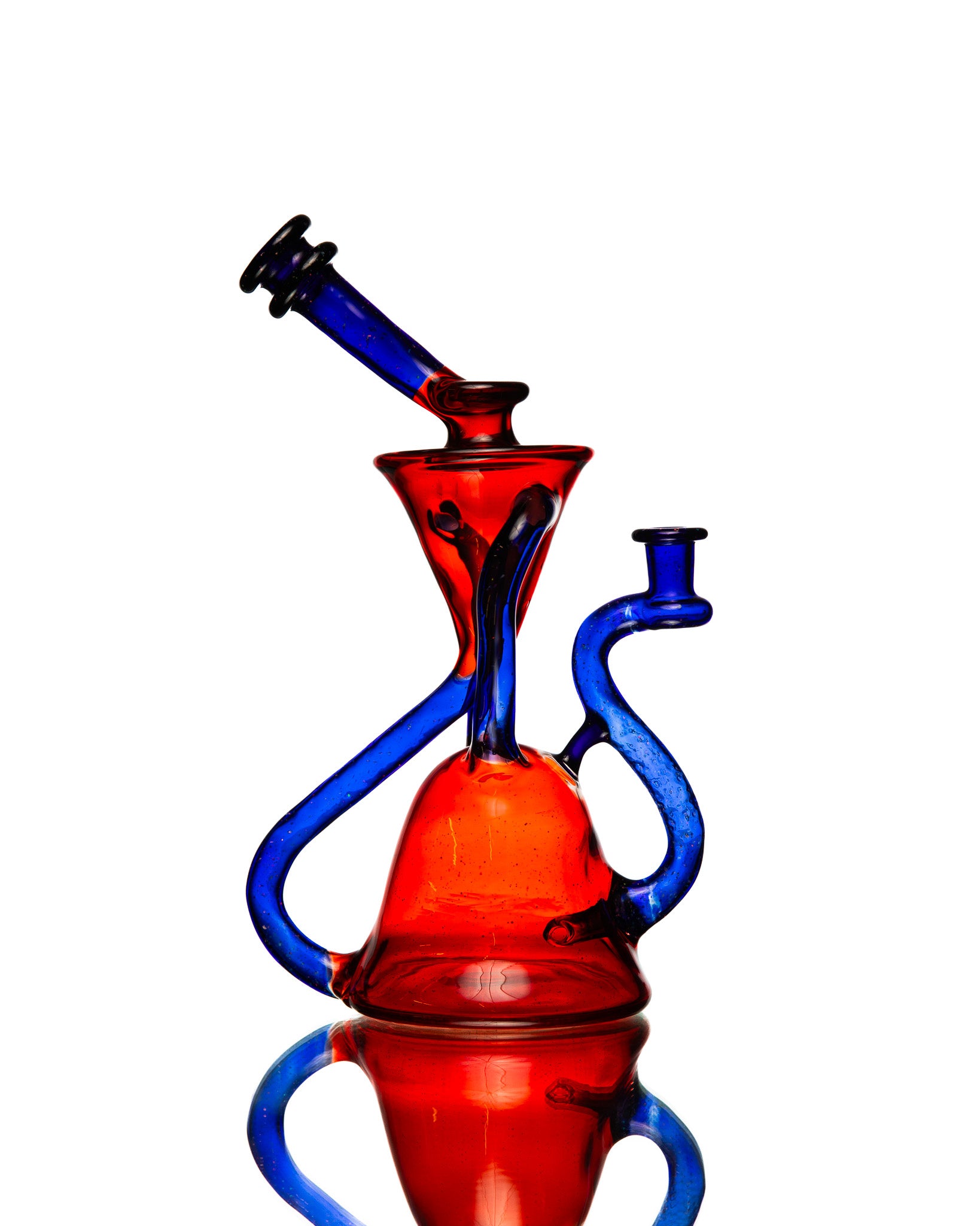 ManChild Glass - Duel Uptake - Pomegranate & Cobalt (Crushed Opal)