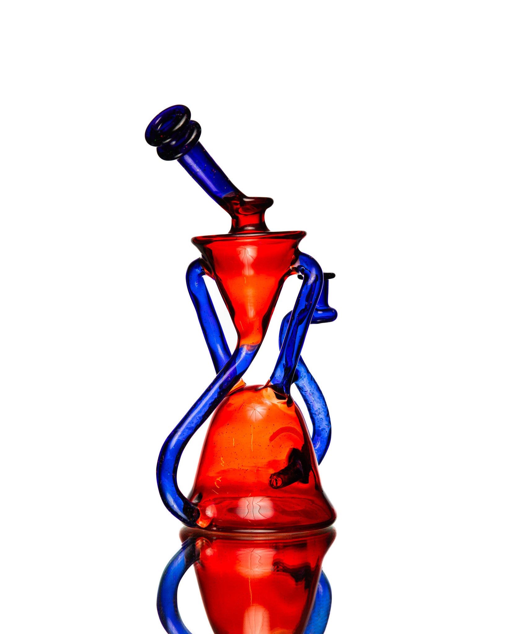 ManChild Glass - Duel Uptake - Pomegranate & Cobalt (Crushed Opal)