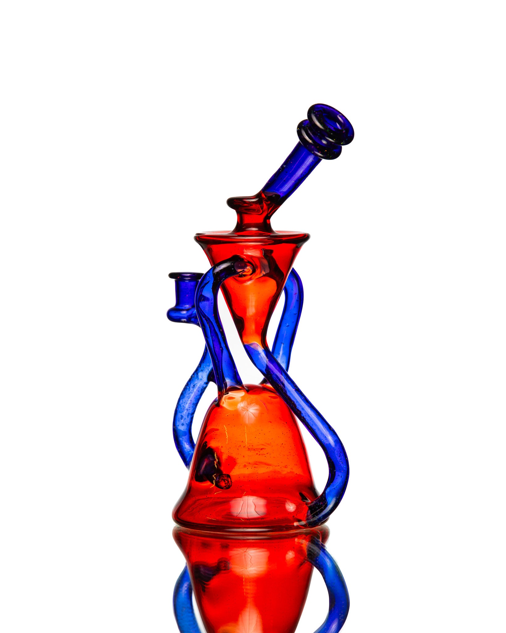 ManChild Glass - Pomegranate & Cobalt Duel Uptake (Crushed Opal)