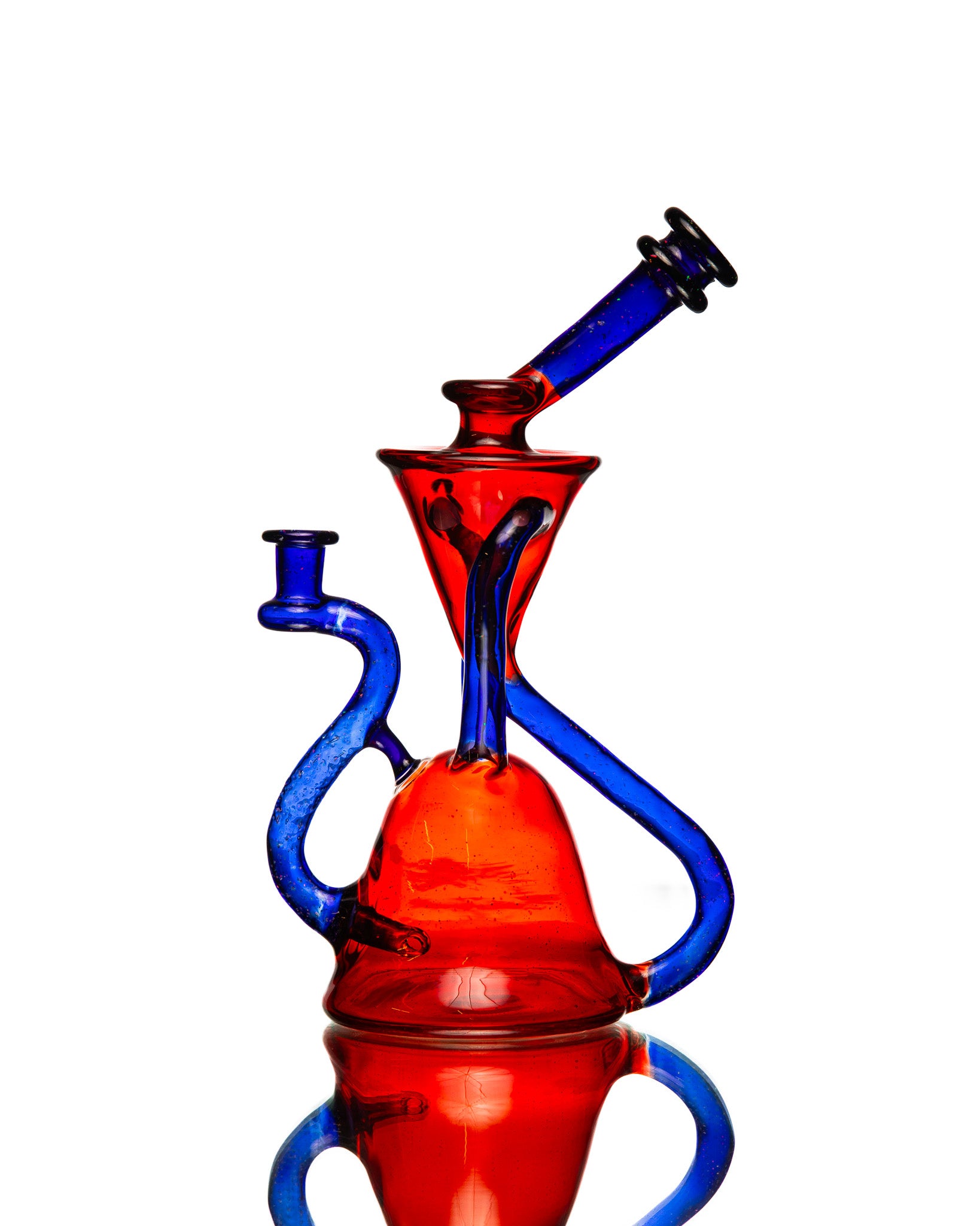 ManChild Glass - Duel Uptake - Pomegranate & Cobalt (Crushed Opal)