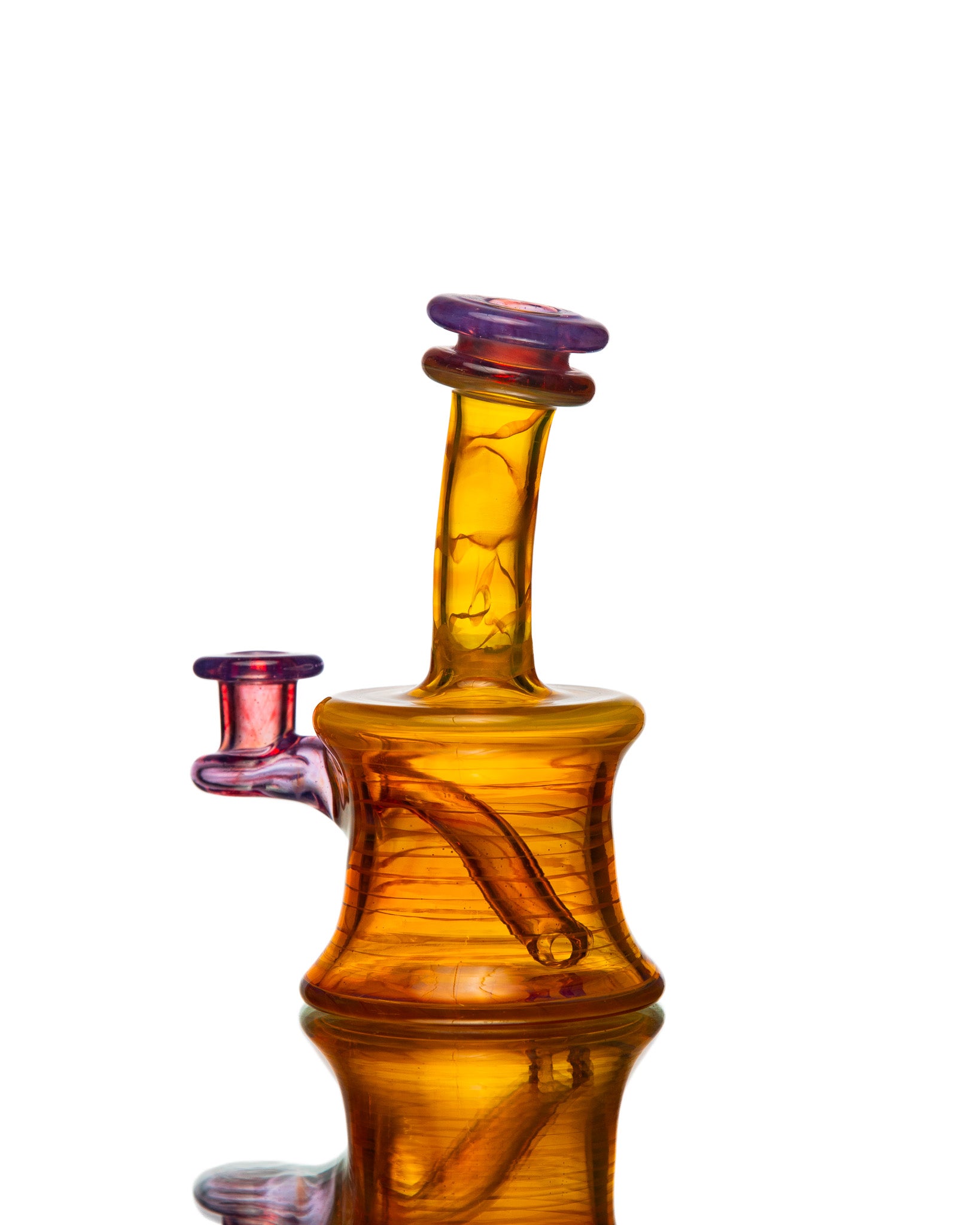 ManChild Glass - NS Yellow & Purple Rainbow Mini Tube