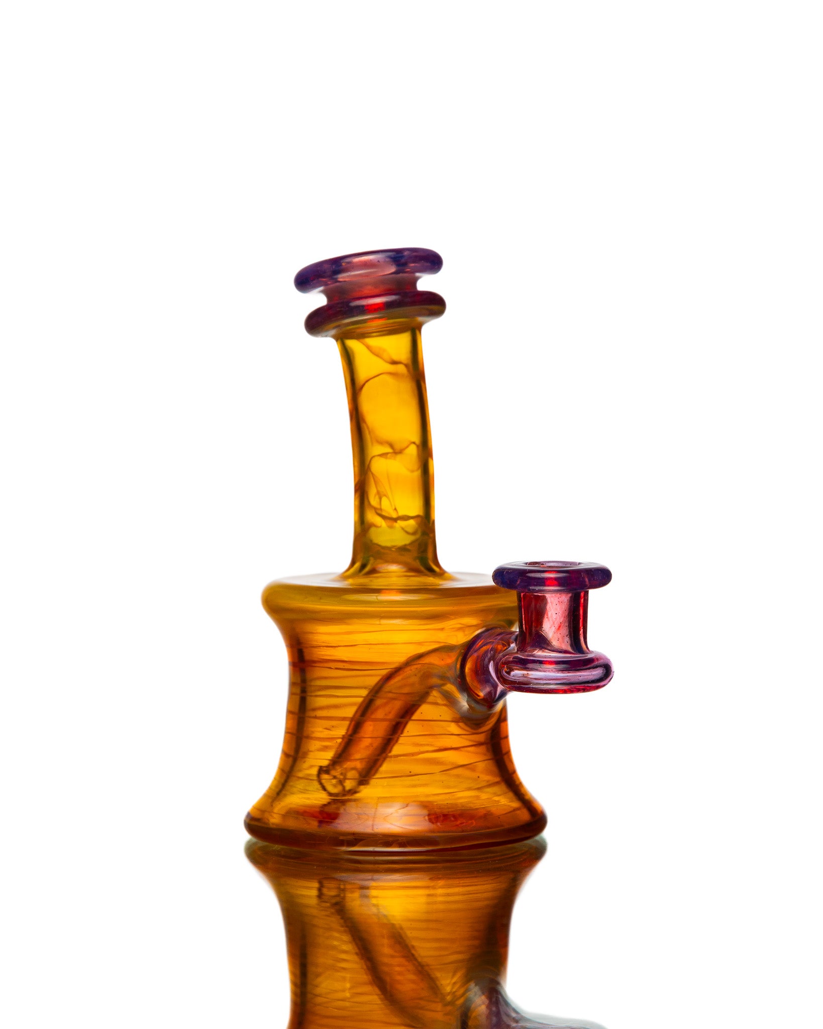 ManChild Glass - Mini Tube - NS Yellow & Purple Rainbow