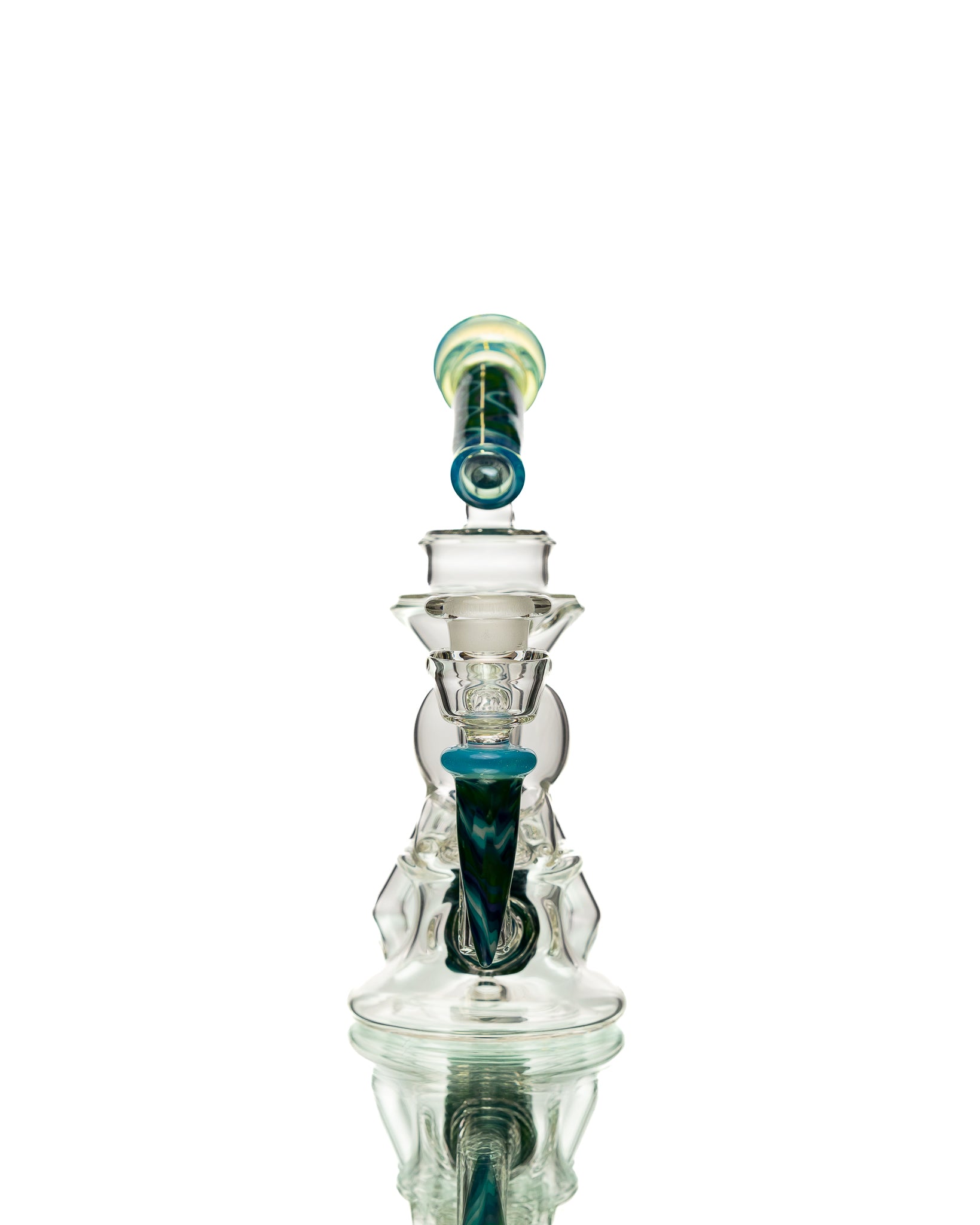 Aaron B - Clear/Green/Blue Horn Recycler