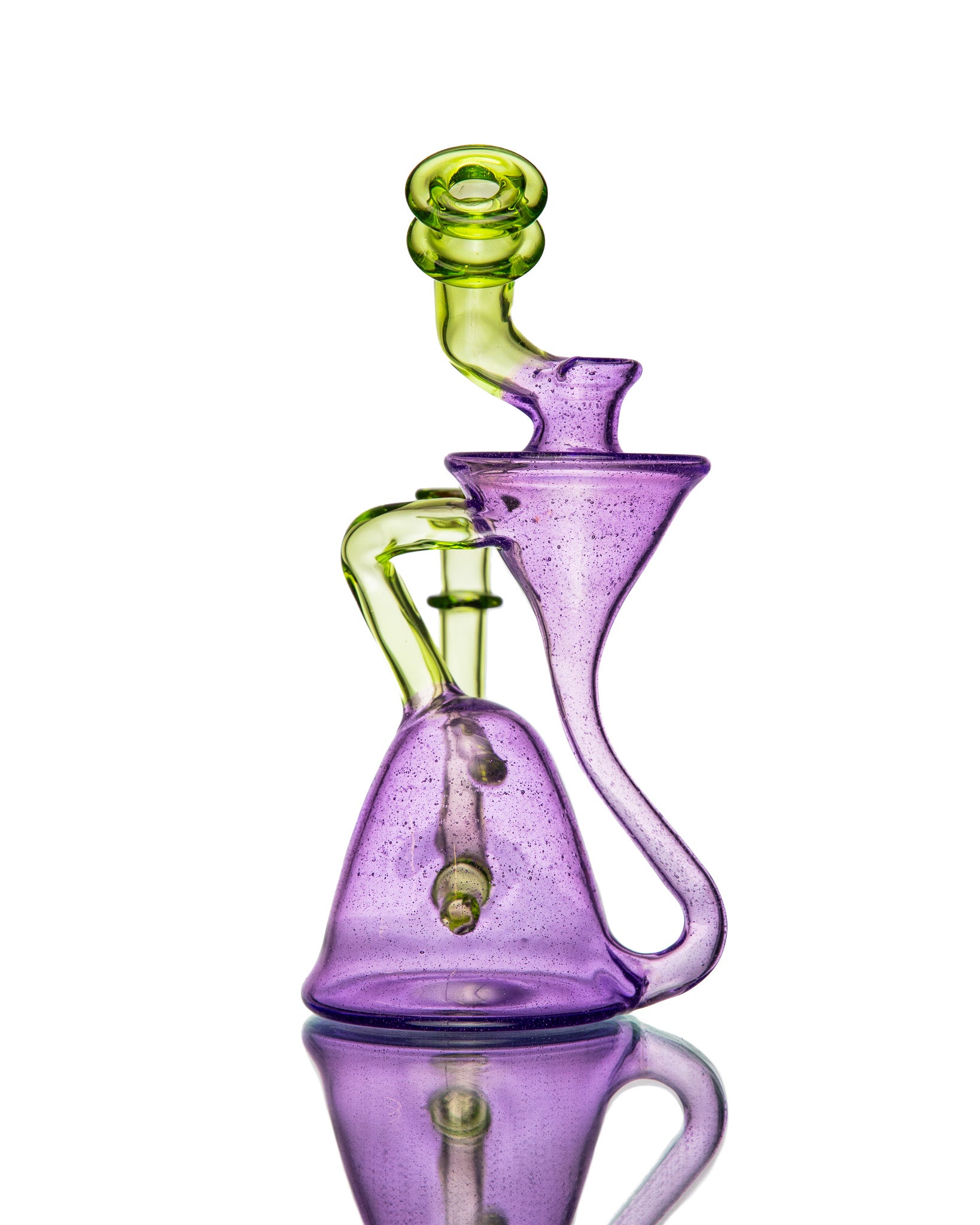 ManChild Glass - Purple Lollipop & Absinthe Side Saddle Recycler
