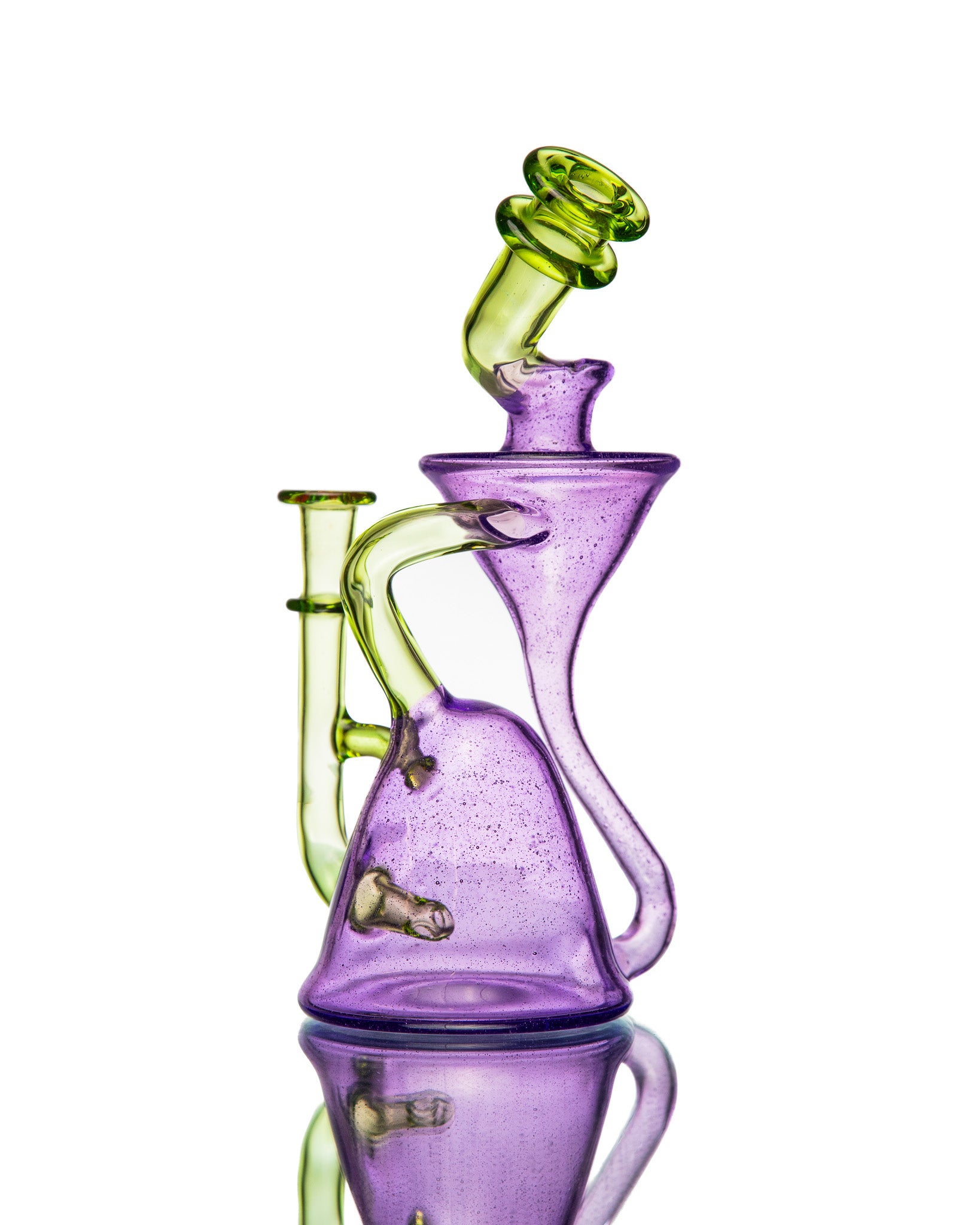 ManChild Glass - Purple Lollipop & Absinthe Side Saddle Recycler