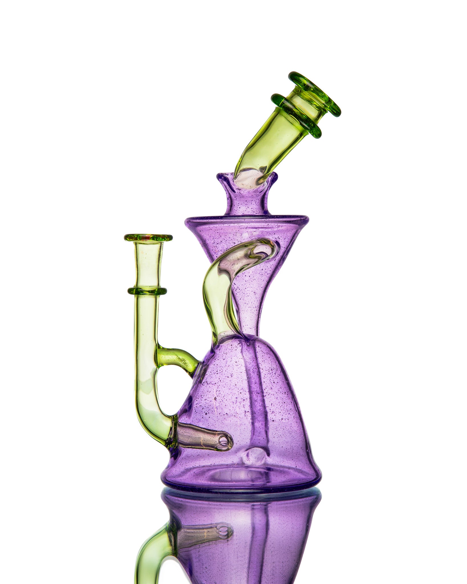 ManChild Glass - Purple Lollipop & Absinthe Side Saddle Recycler