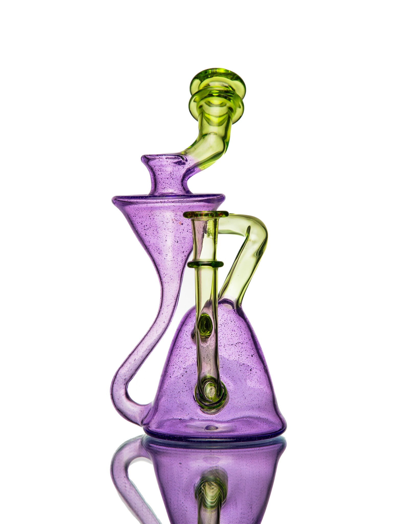 ManChild Glass - Purple Lollipop & Absinthe Side Saddle Recycler