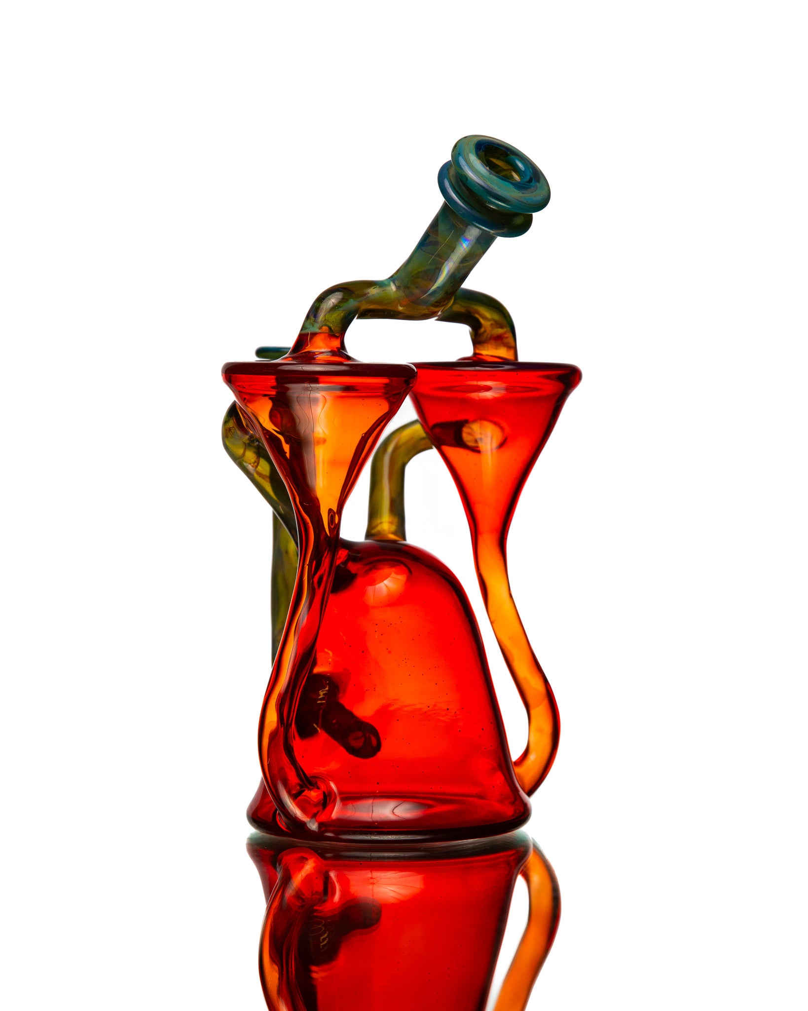 ManChild Glass -  Double Spinner - Orange Elvis & I.O. Star