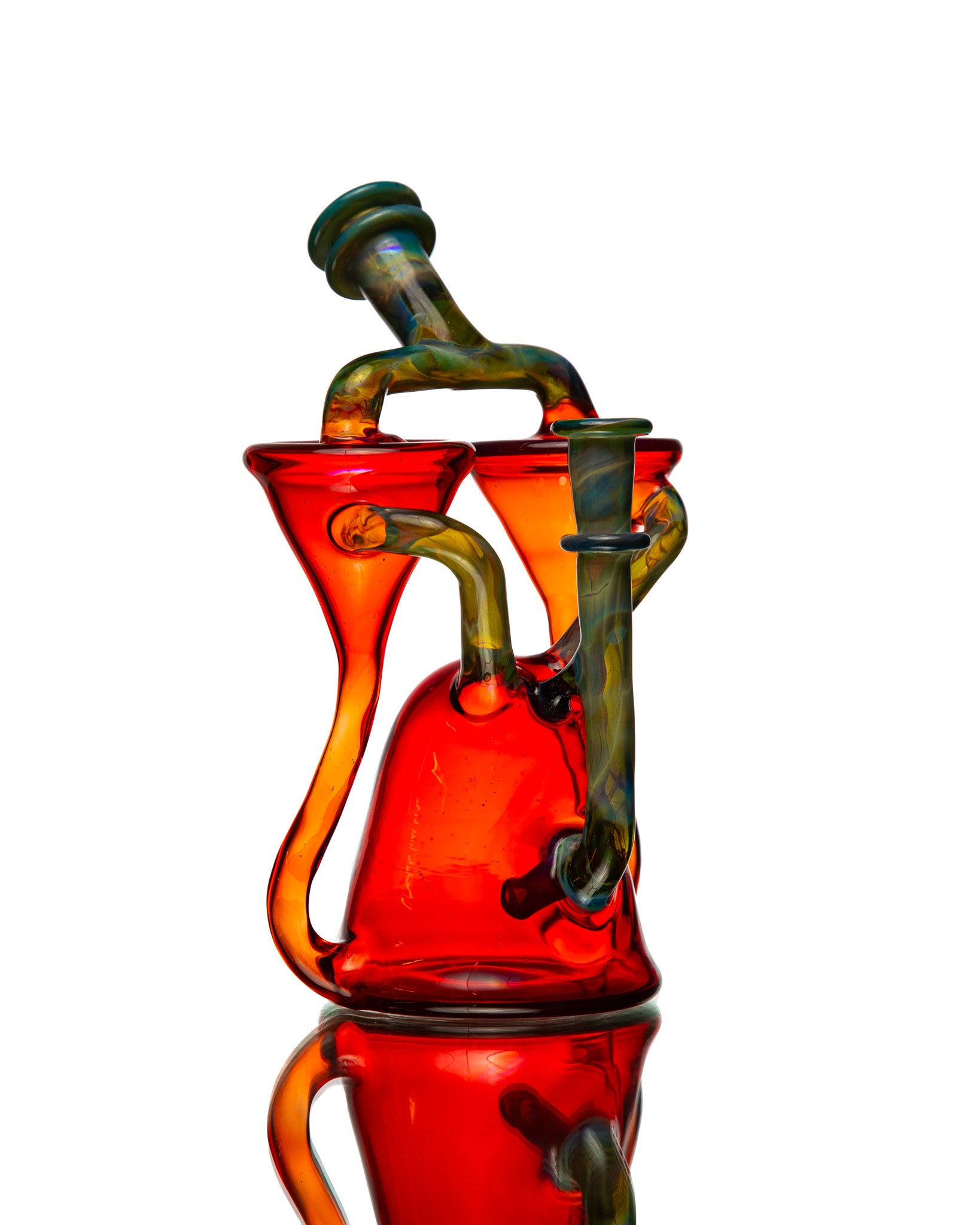 ManChild Glass -  Double Spinner - Orange Elvis & I.O. Star