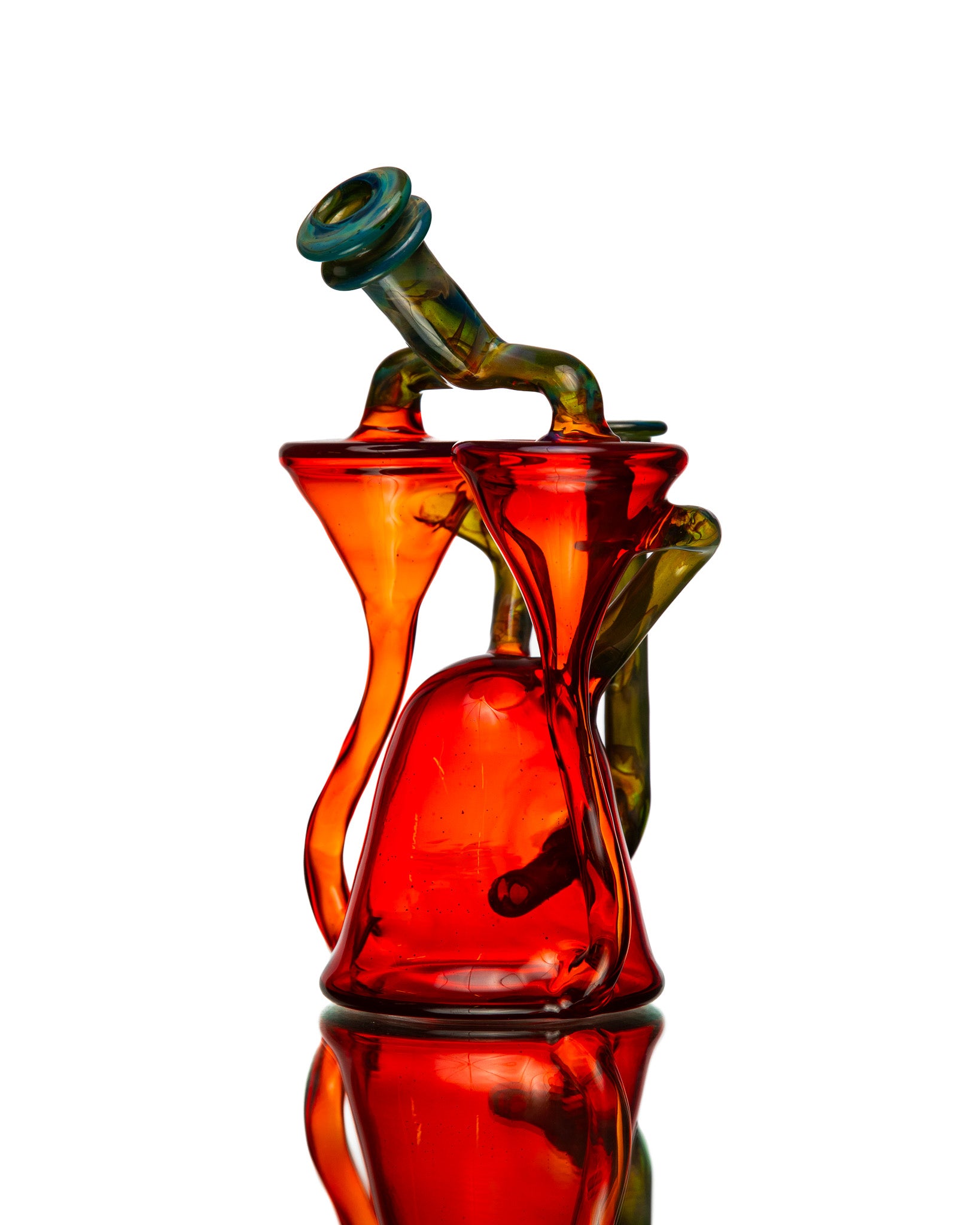 ManChild Glass -  Double Spinner - Orange Elvis & I.O. Star