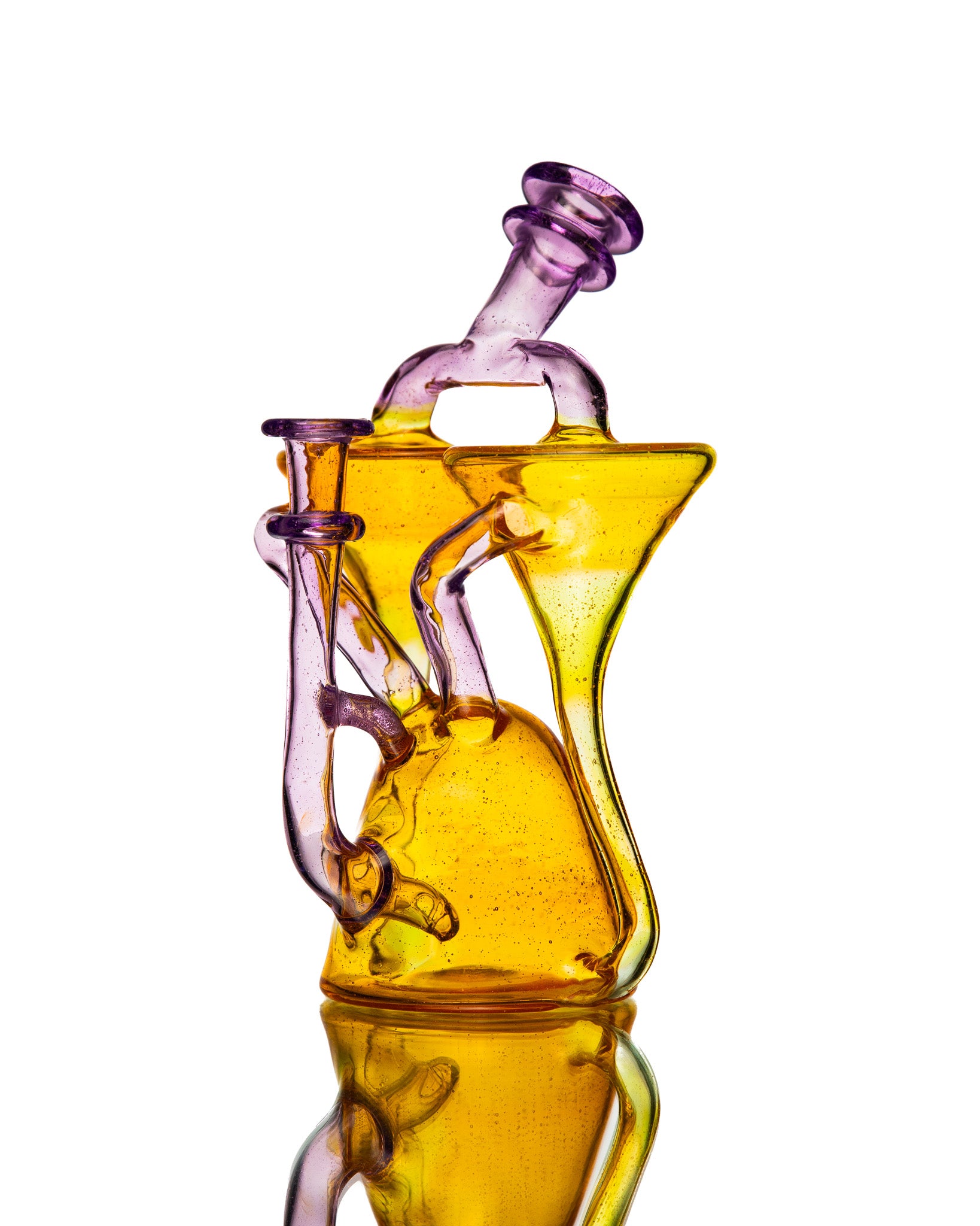 ManChild Glass - Double Spinner - Experimental Orange & Jolly Lollipop