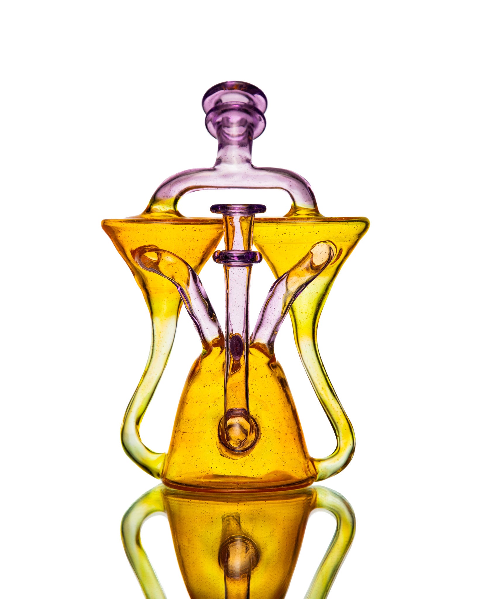 ManChild Glass - Double Spinner - Experimental Orange & Jolly Lollipop