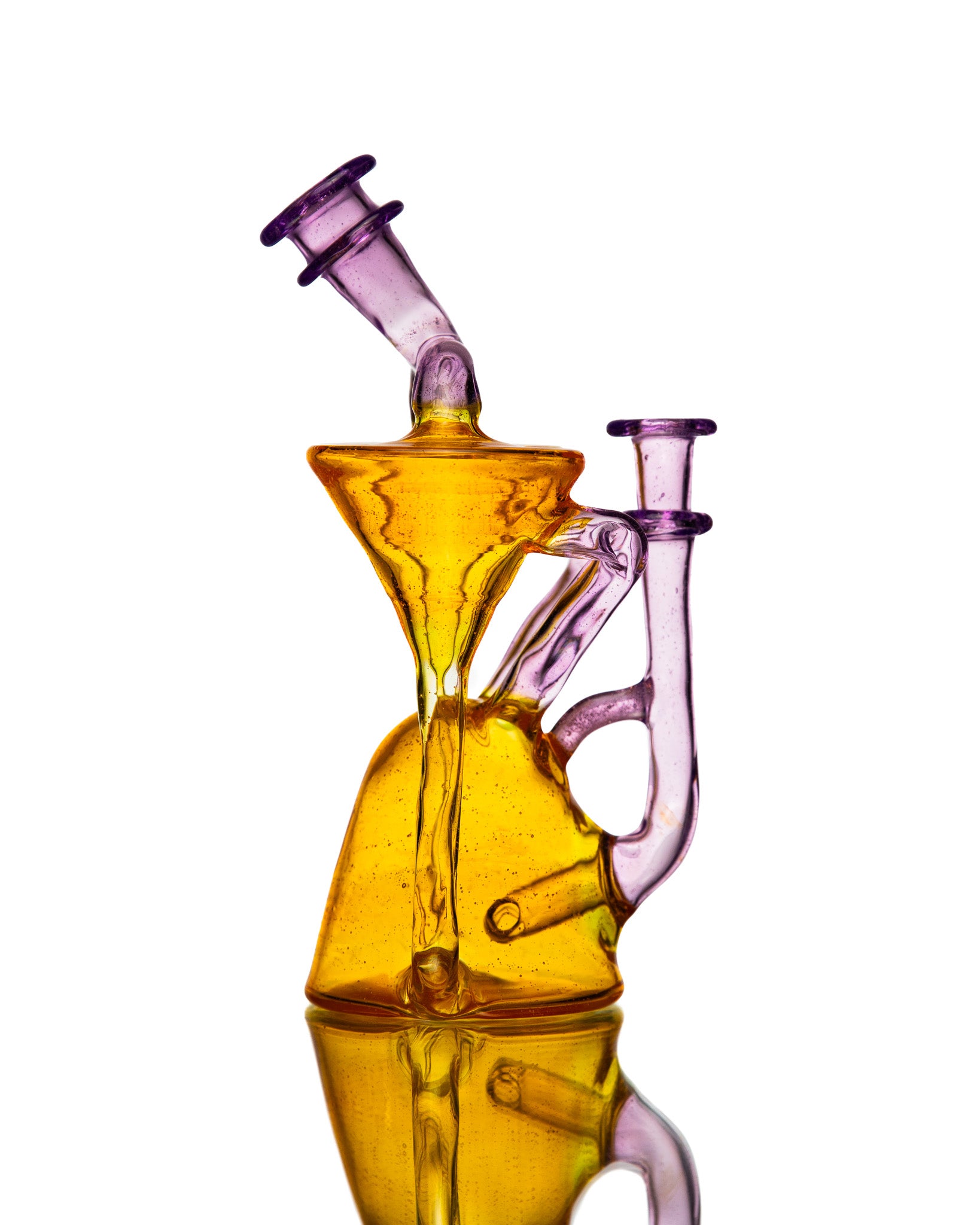 ManChild Glass - Double Spinner - Experimental Orange & Jolly Lollipop