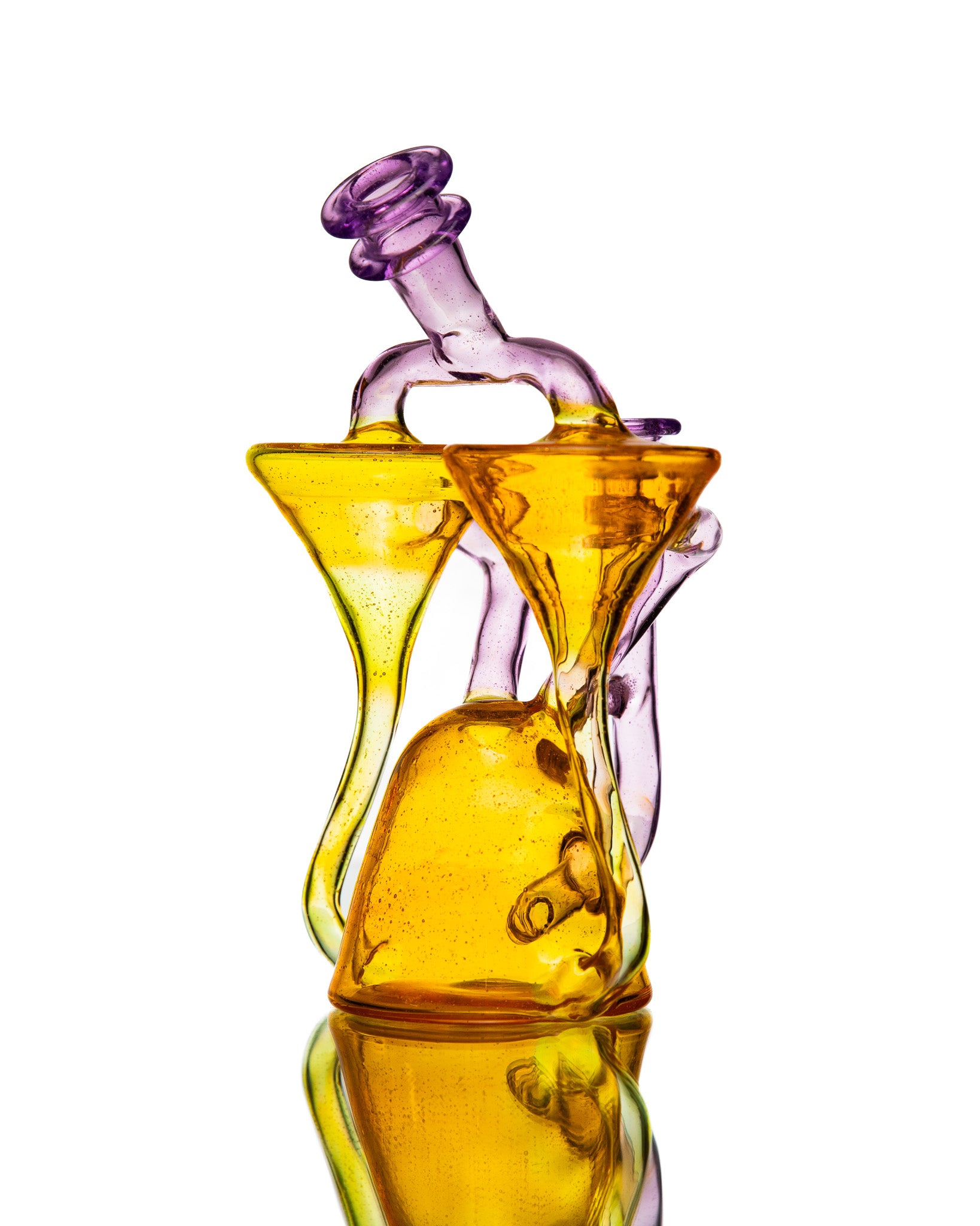 ManChild Glass - Double Spinner - Experimental Orange & Jolly Lollipop