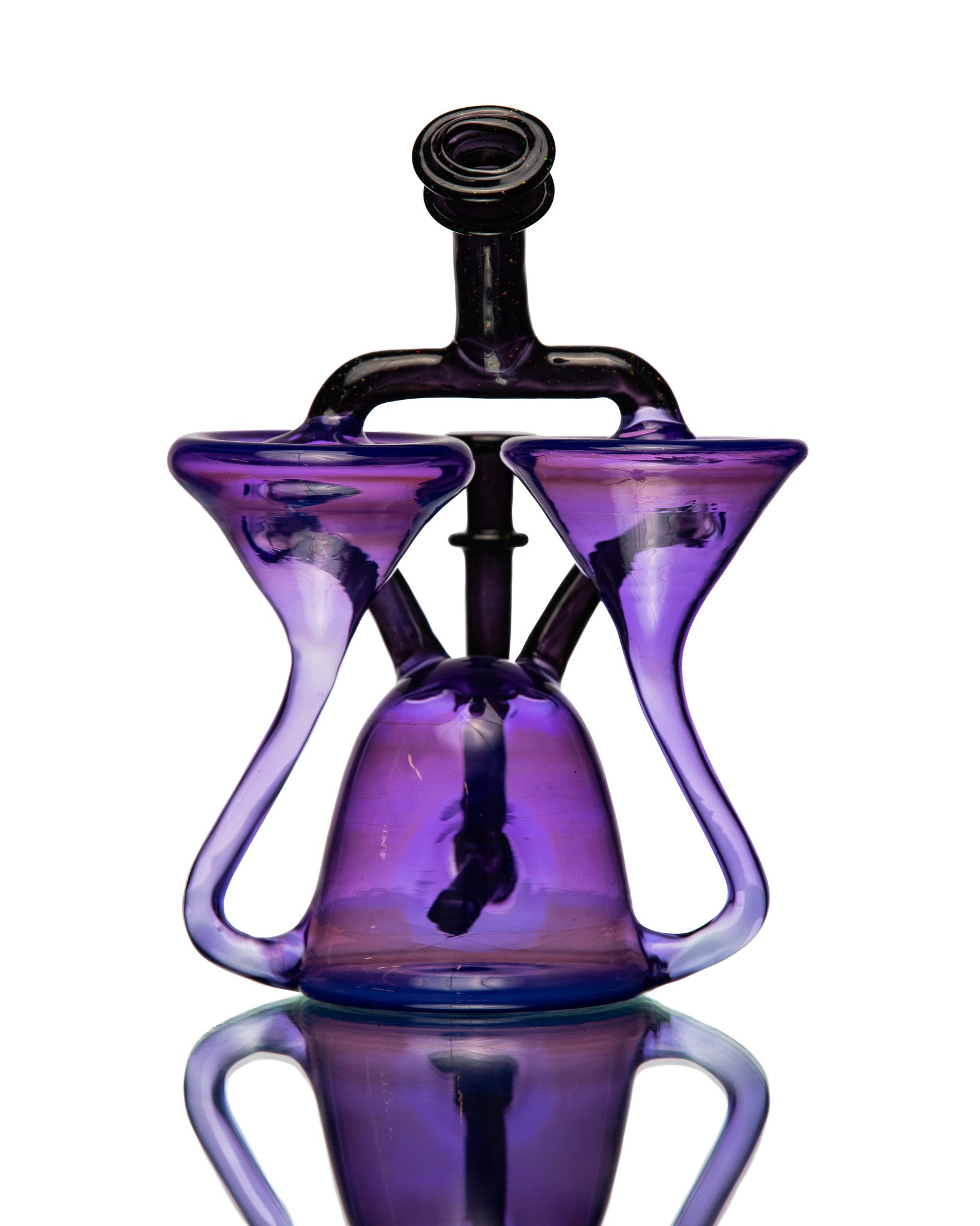 ManChild Glass - Double Spinner - Empire & Jet Black (Crushed Opal)