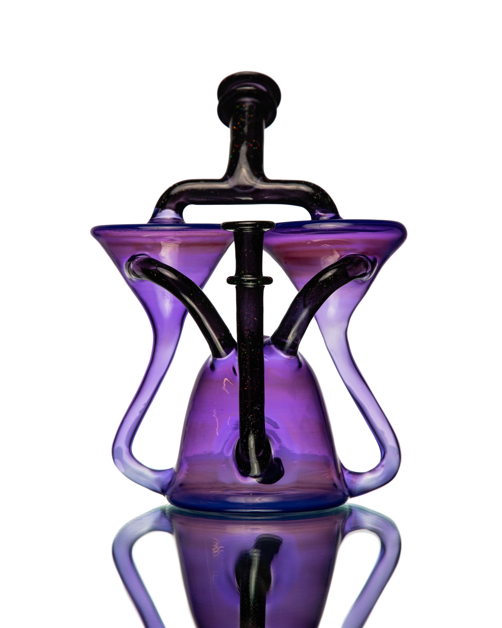 ManChild Glass - Double Spinner - Empire & Jet Black (Crushed Opal)