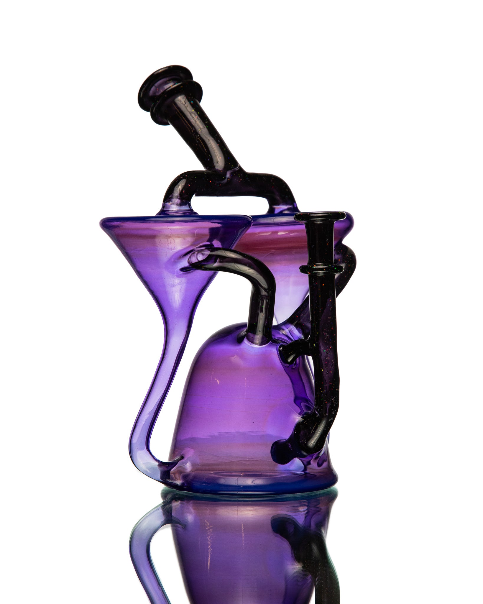 ManChild Glass - Empire & Jet Black Double Spinner (Crushed Opal)