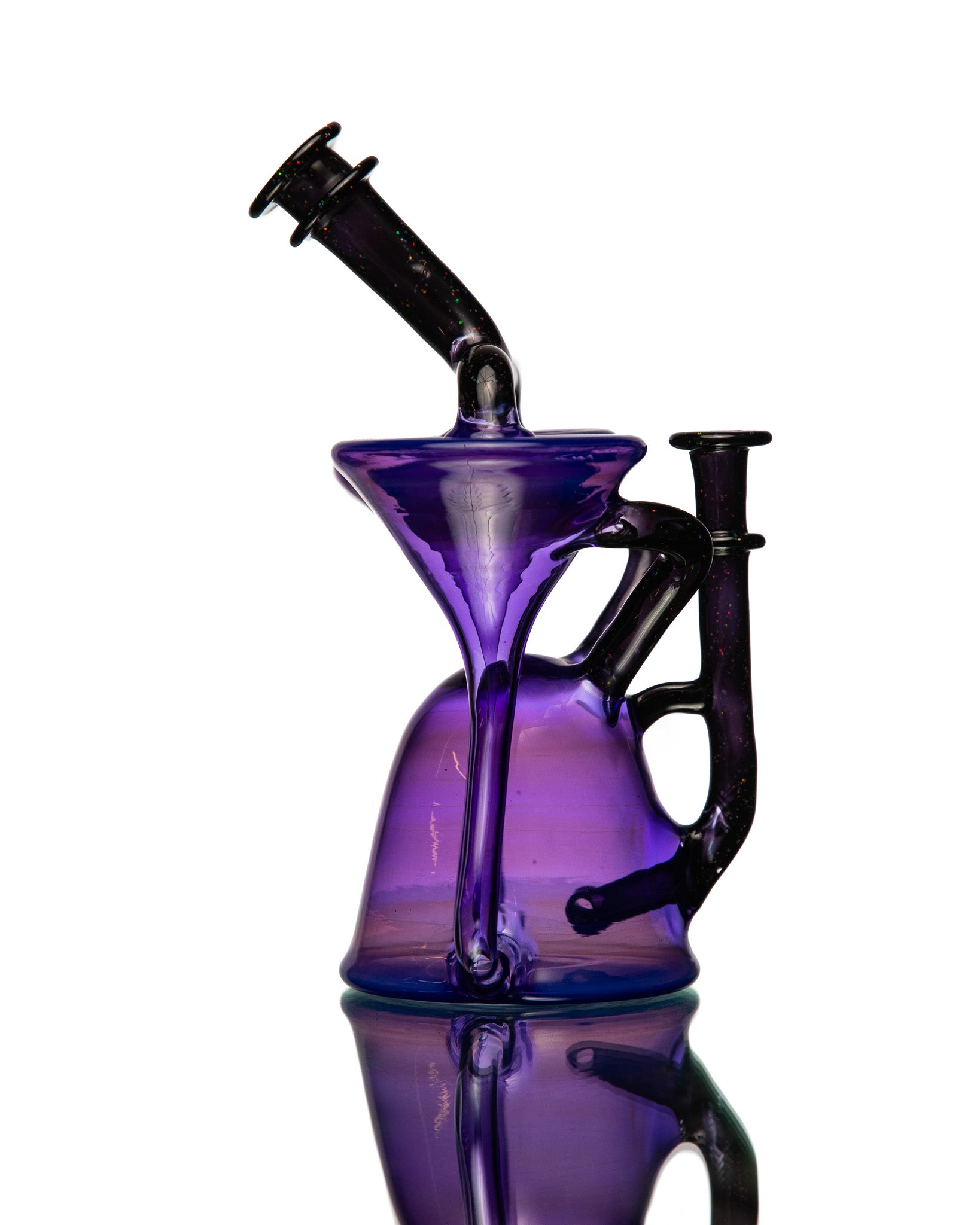 ManChild Glass - Double Spinner - Empire & Jet Black (Crushed Opal)