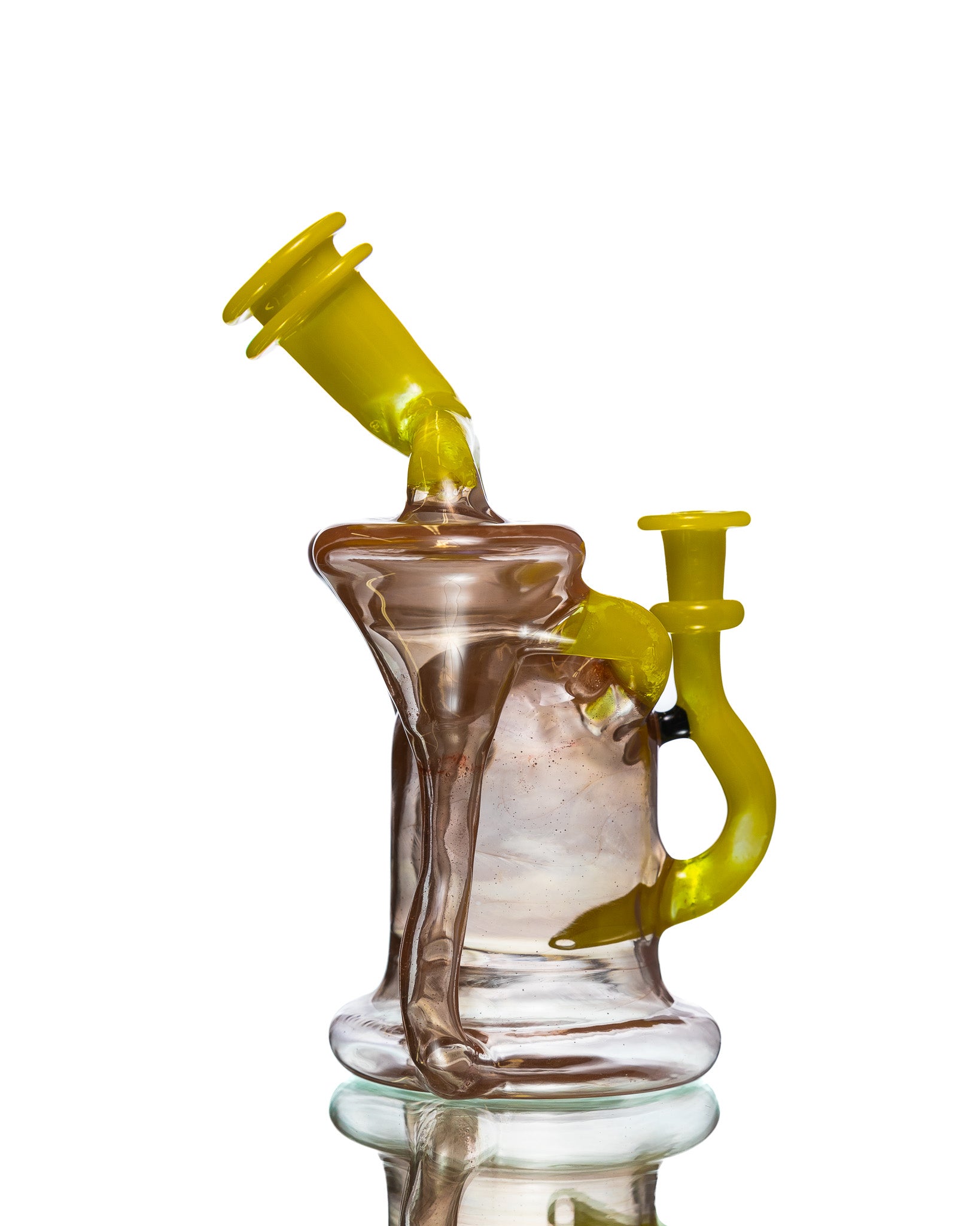 ManChild Glass - Double Spinner - Yellow & Tan