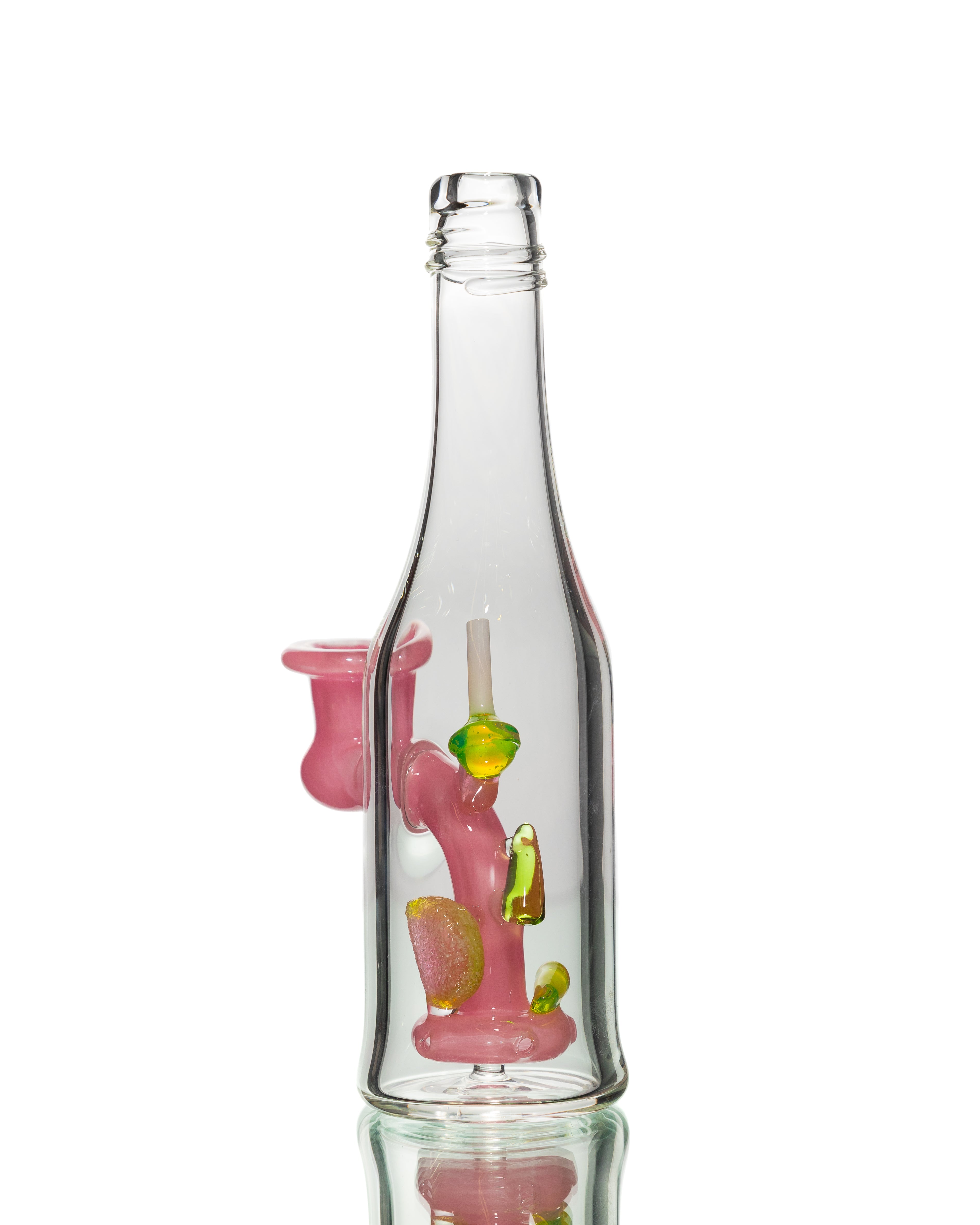 Emperial Glass - Lollipop Bottle Jammer - Pink and Slyme Watermelon