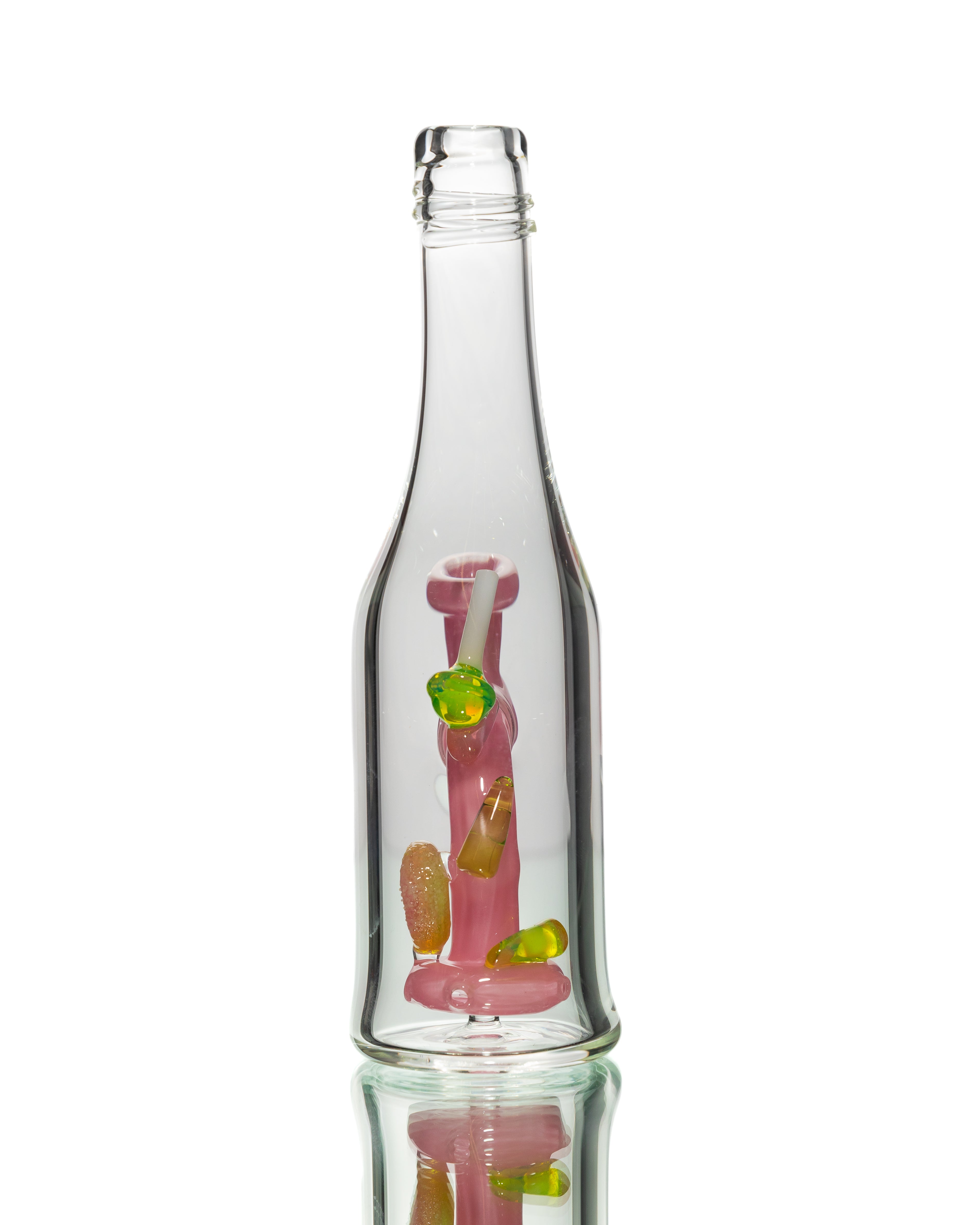 Emperial Glass - Lollipop Bottle Jammer - Pink and Slyme Watermelon