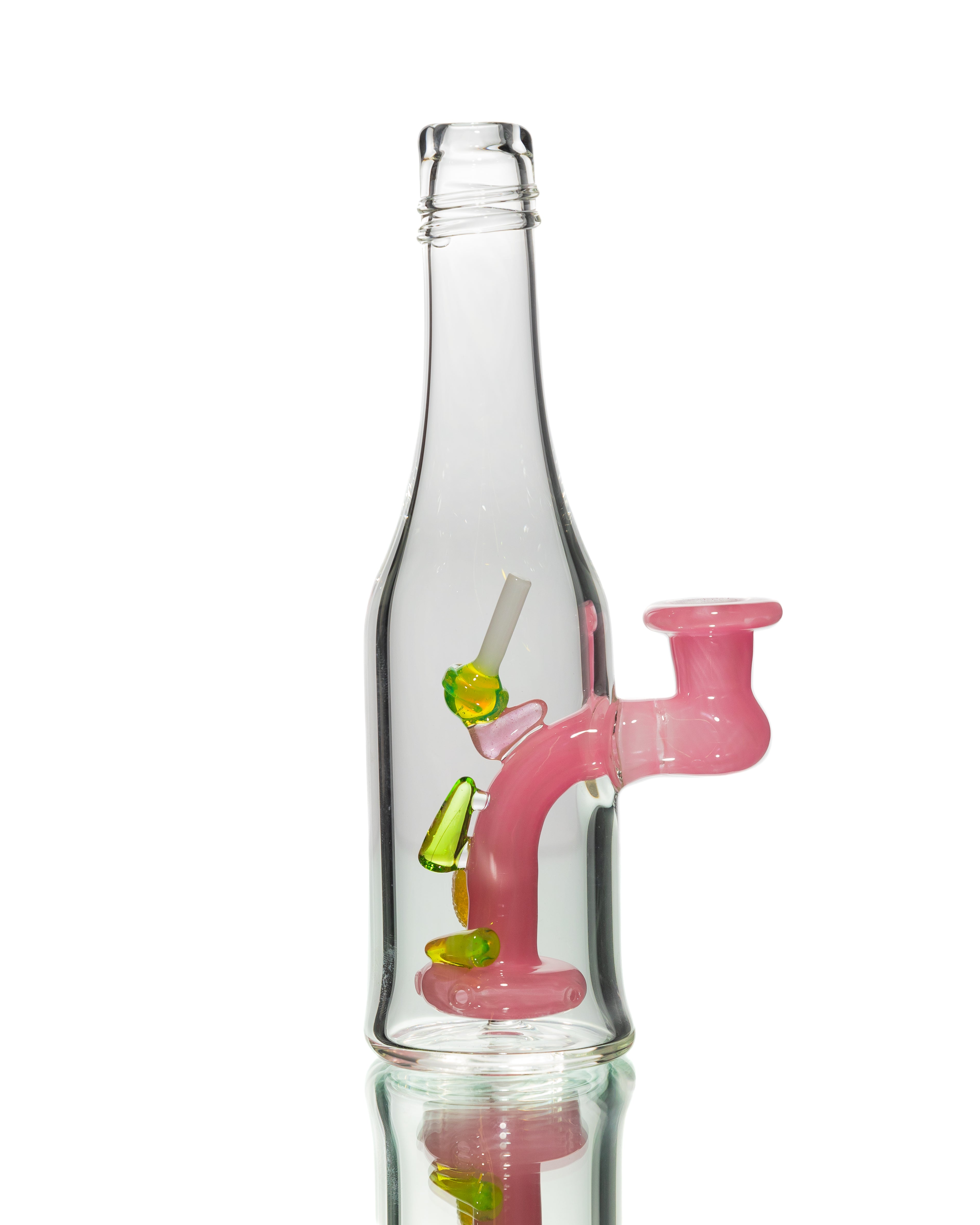 Emperial Glass - Lollipop Bottle Jammer - Pink and Slyme Watermelon
