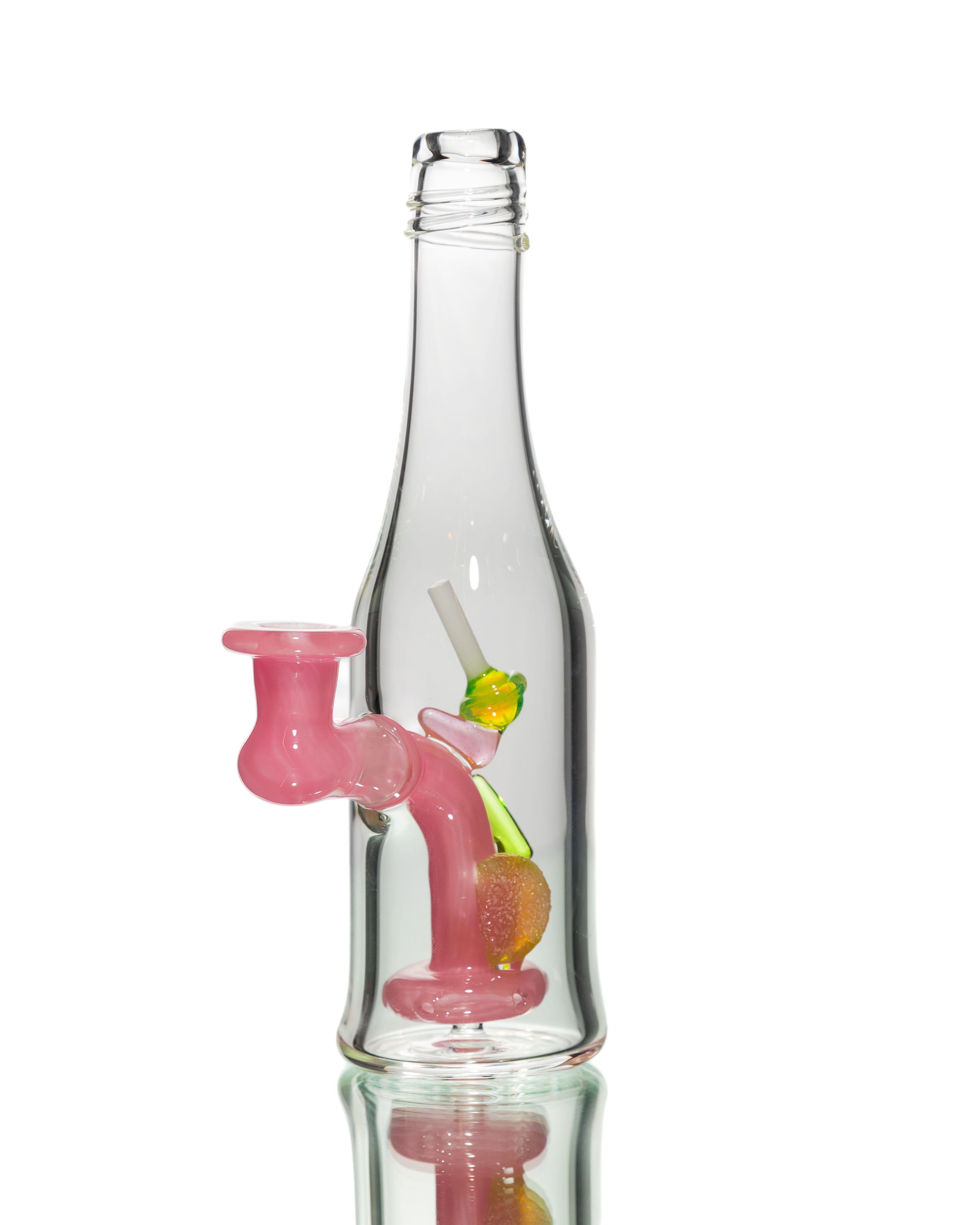 Emperial Glass - Lollipop Bottle Jammer - Pink and Slyme Watermelon