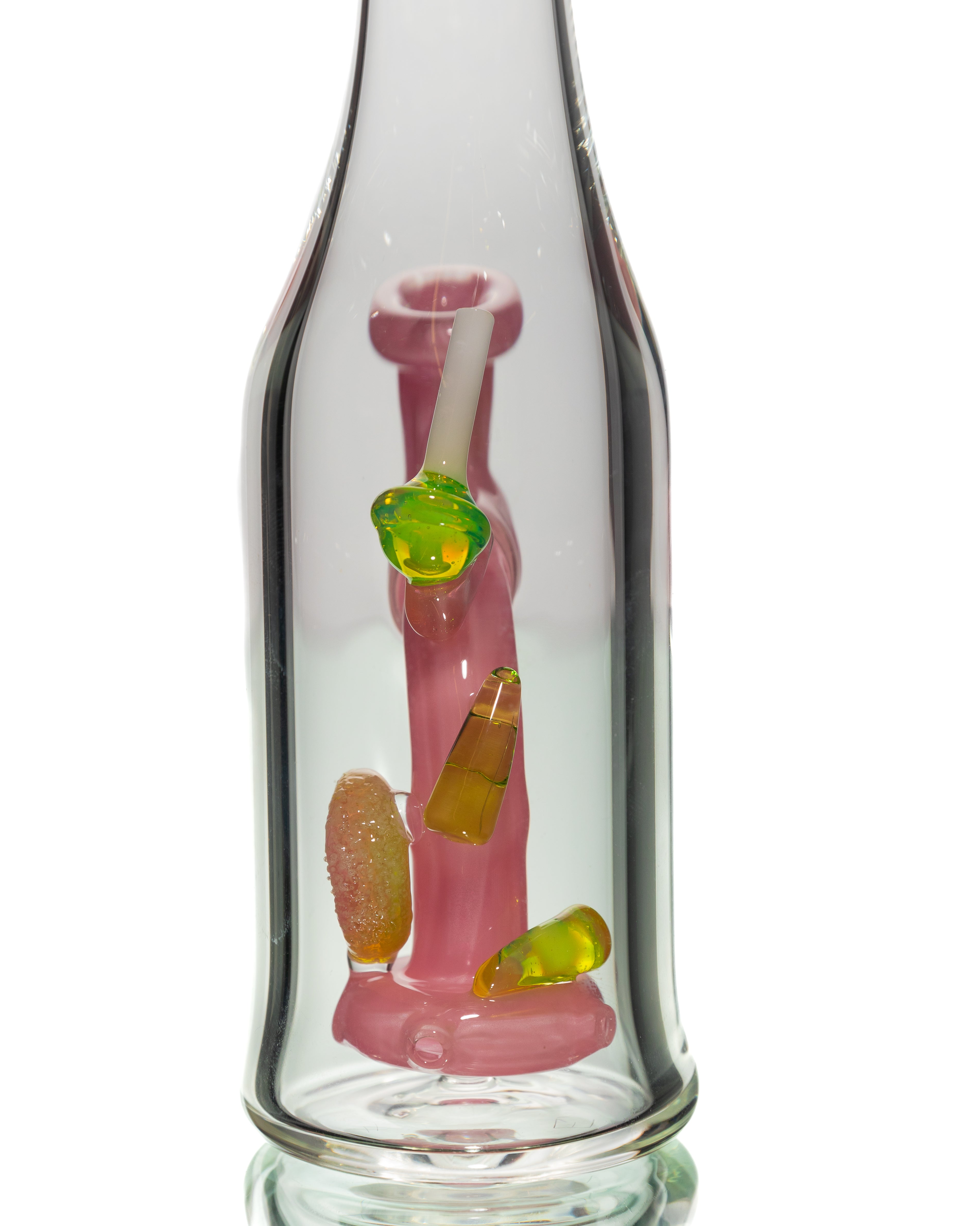 Emperial Glass - Lollipop Bottle Jammer - Pink and Slyme Watermelon