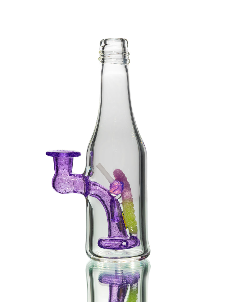 Emperial Glass - Lollipop & Sour Worm Bottle Jammer - Purple